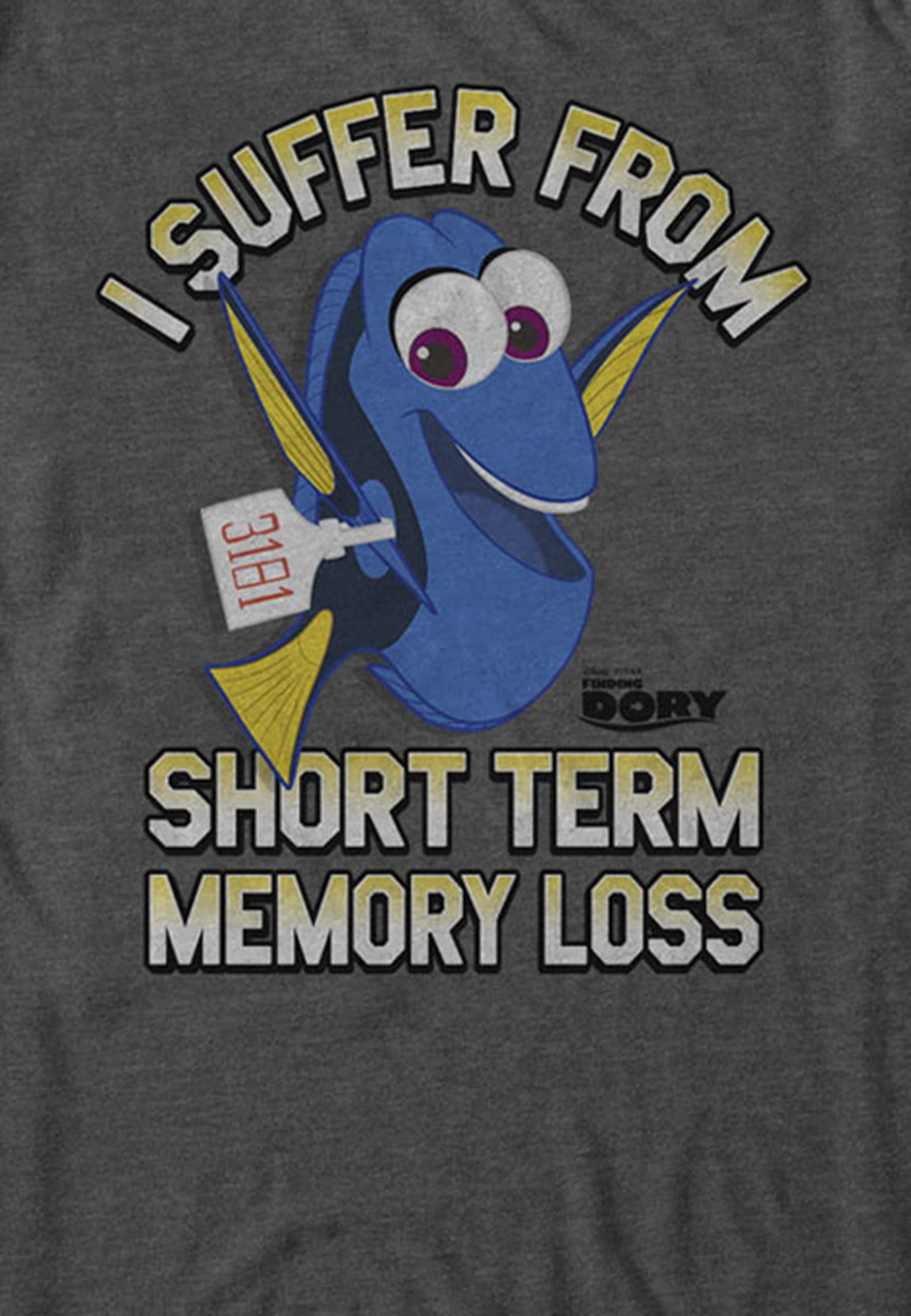 Disney Finding Dory Memory Loss Graphic T-Shirt for Men - Soft Cotton Casual Tee for Fans, Gifts, and Everyday Wear