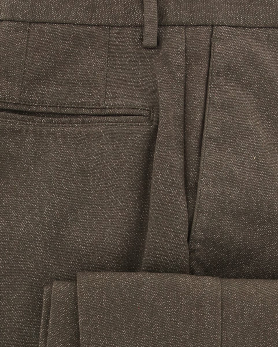 Incotex Slim Fit Caramel Brown Melange Dress Pants for Men - Business Casual & Office Wear