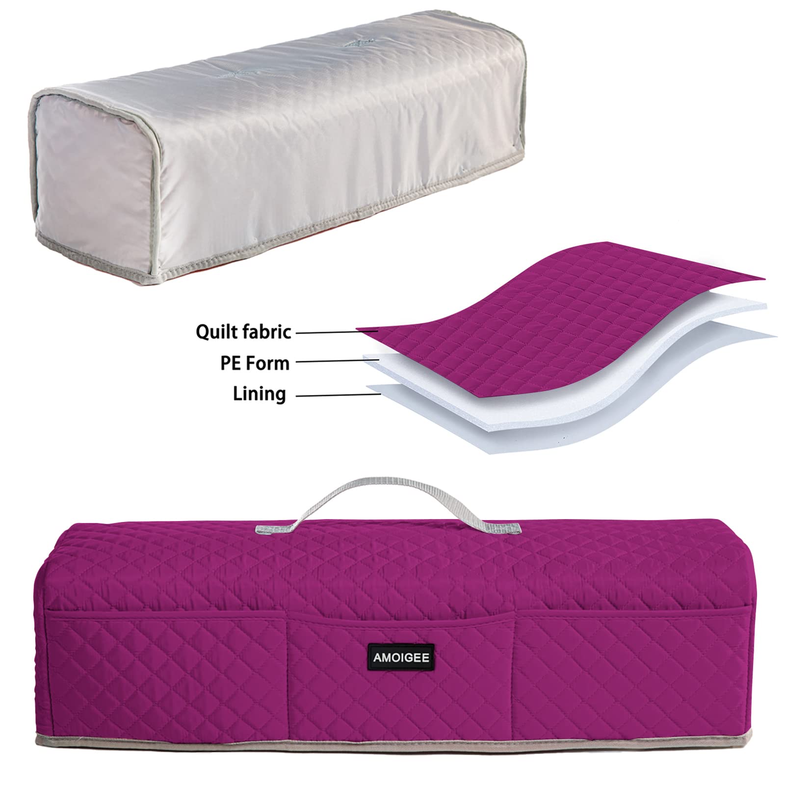 AMOIGEE Padded Dust Cover for Cricut Maker, Maker 3, Explore 3, Explore Air 2 - Protective Machine Cover for Cricut Accessories & Tools | Perfect for Crafting, Scrapbooking & DIY Projects