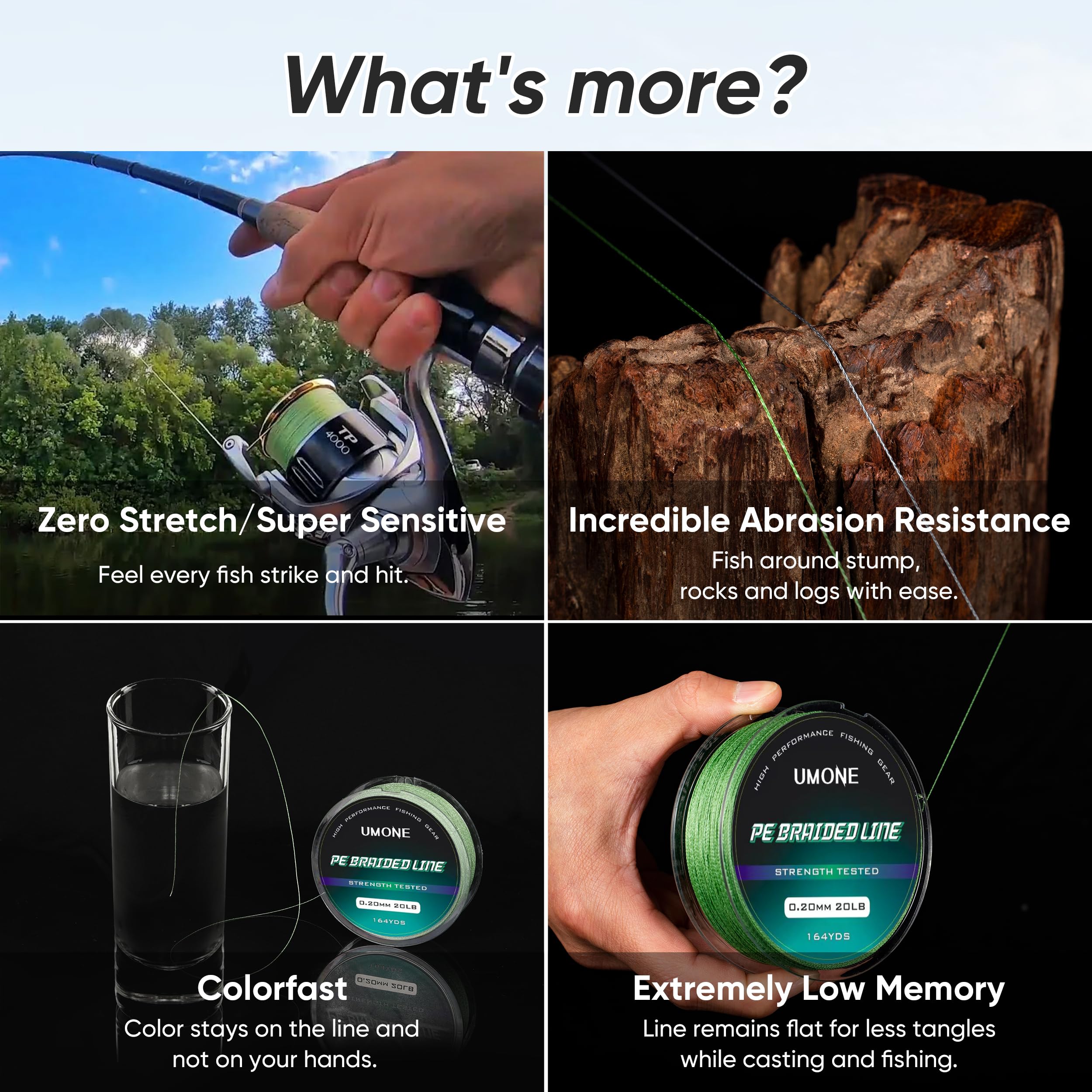 Ultra-Strong 4 & 8 Strand Braided Fishing Line - Thin, Abrasion Resistant & Zero Stretch for Saltwater & Freshwater Fishing | Perfect for Casting, Trolling & Deep Sea Angling