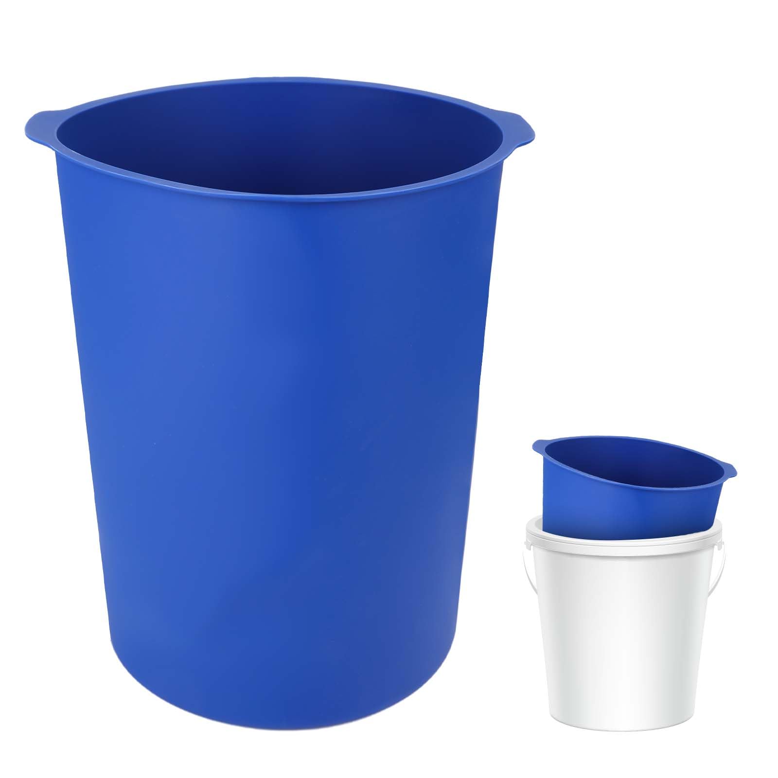 5 Gallon Reusable Silicone Bucket Liner with Inner Wall Measuring Scale - Durable Rubber Liner for Thin Mortar, Concrete Mixtures & DIY Projects - Perfect for Construction, Home Improvement and Crafting