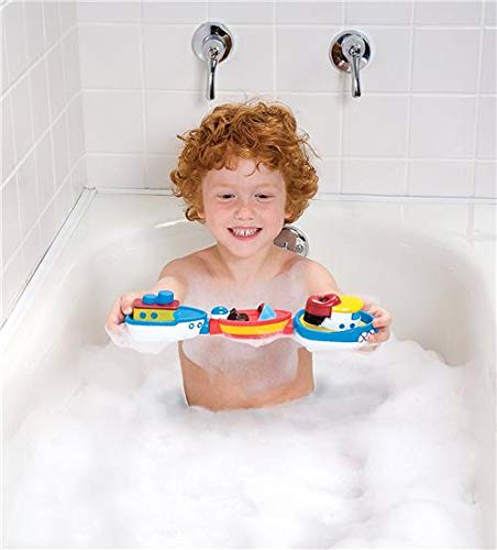 ALEX Toys Magnetic Bathtime Fun Boats for Kids - 3 Pack Floating Bath Toys for Toddlers, Perfect for Bathtub Play and Water Sensory Activities