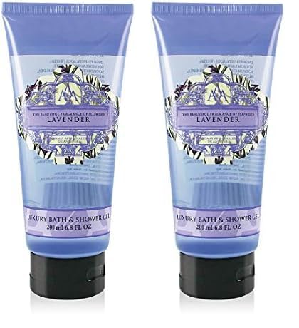 AAA Floral - Lavender Luxury Bath & Shower Gel with Shea Butter, 200ml/6.8 Fl Oz (Pack of 2) - Moisturizing Body Wash for Relaxing Spa Experience at Home