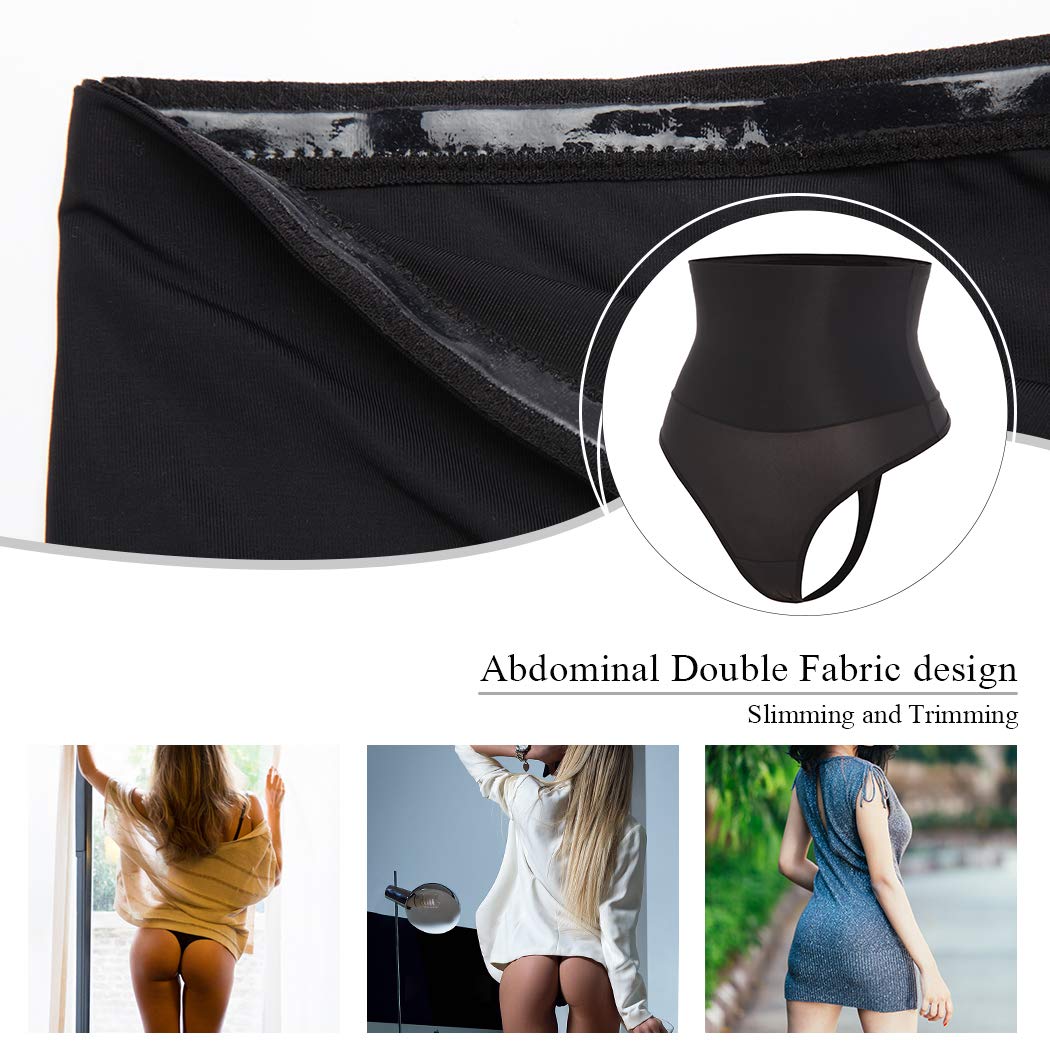 Werena Seamless Tummy Control Thong Shapewear for Women - High Waisted Body Shaper Underwear for Smoothing & Slimming | Perfect for Dresses, Jeans & Special Occasions