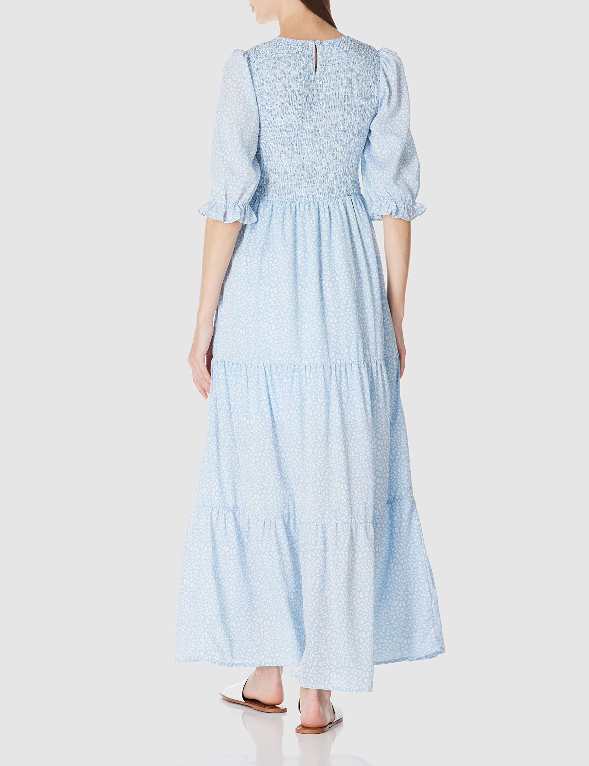 Women's Bohemian Floral Tiered Maxi Dress - Summer Casual Half Sleeve Dress for Beach, Vacation & Outdoor Parties | Plus Size Options Available