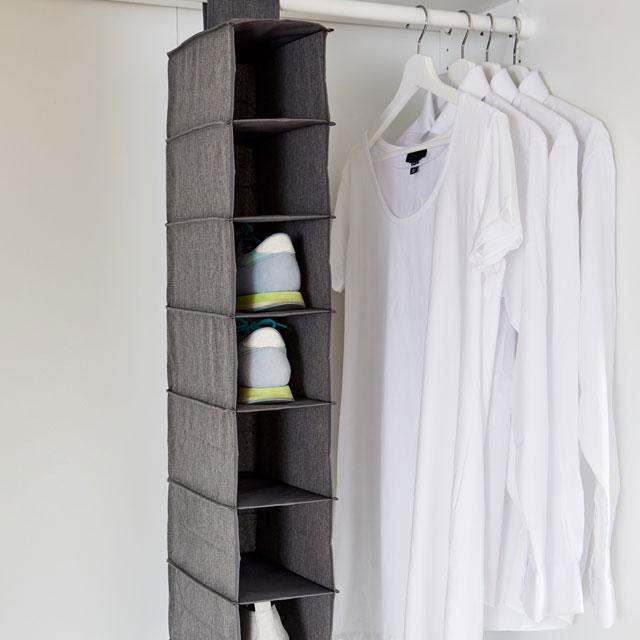 Premium Grey Closet Organizers - Space-Saving Storage Solutions for Bedroom, Closet & Wardrobe Organization