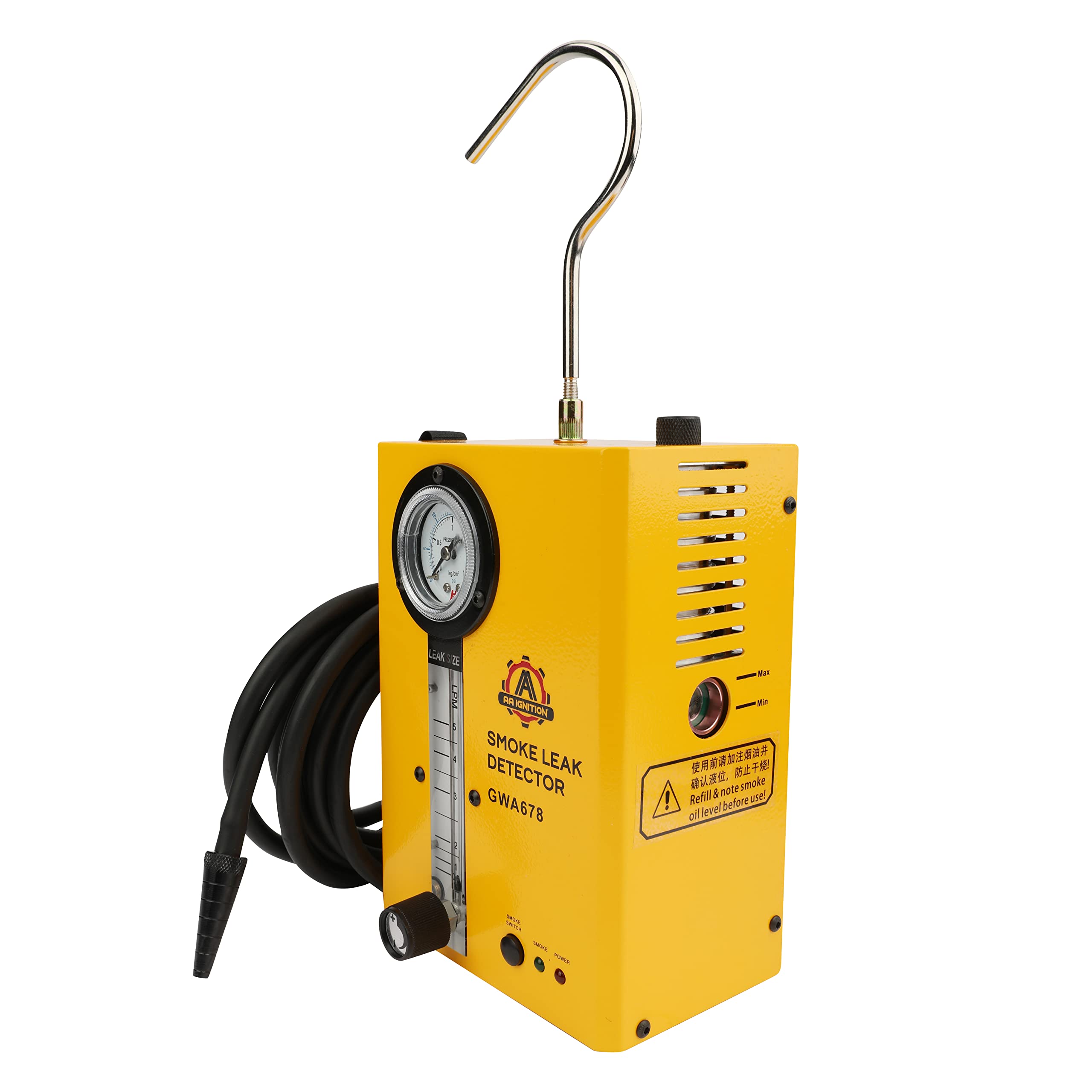 12V Automotive Smoke Machine Leak Detector - Evap Vacuum Tester for Fuel & Exhaust System Diagnostics | Portable Pipe Leakage Tester for Cars, Trucks & Motorcycles | Ideal for Mechanics & DIY Auto Repair