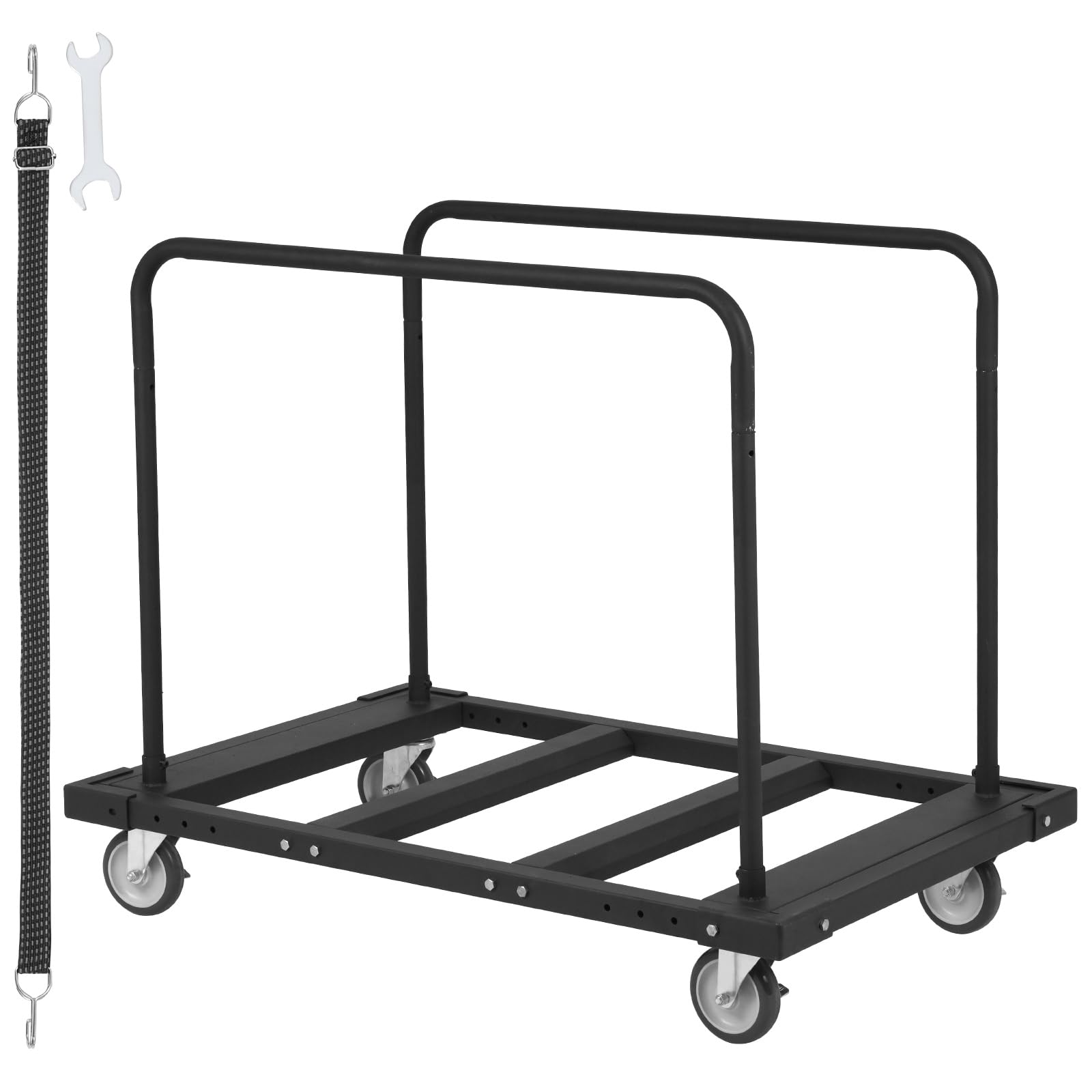 VEVOR Heavy Duty Folding Table Cart with 5