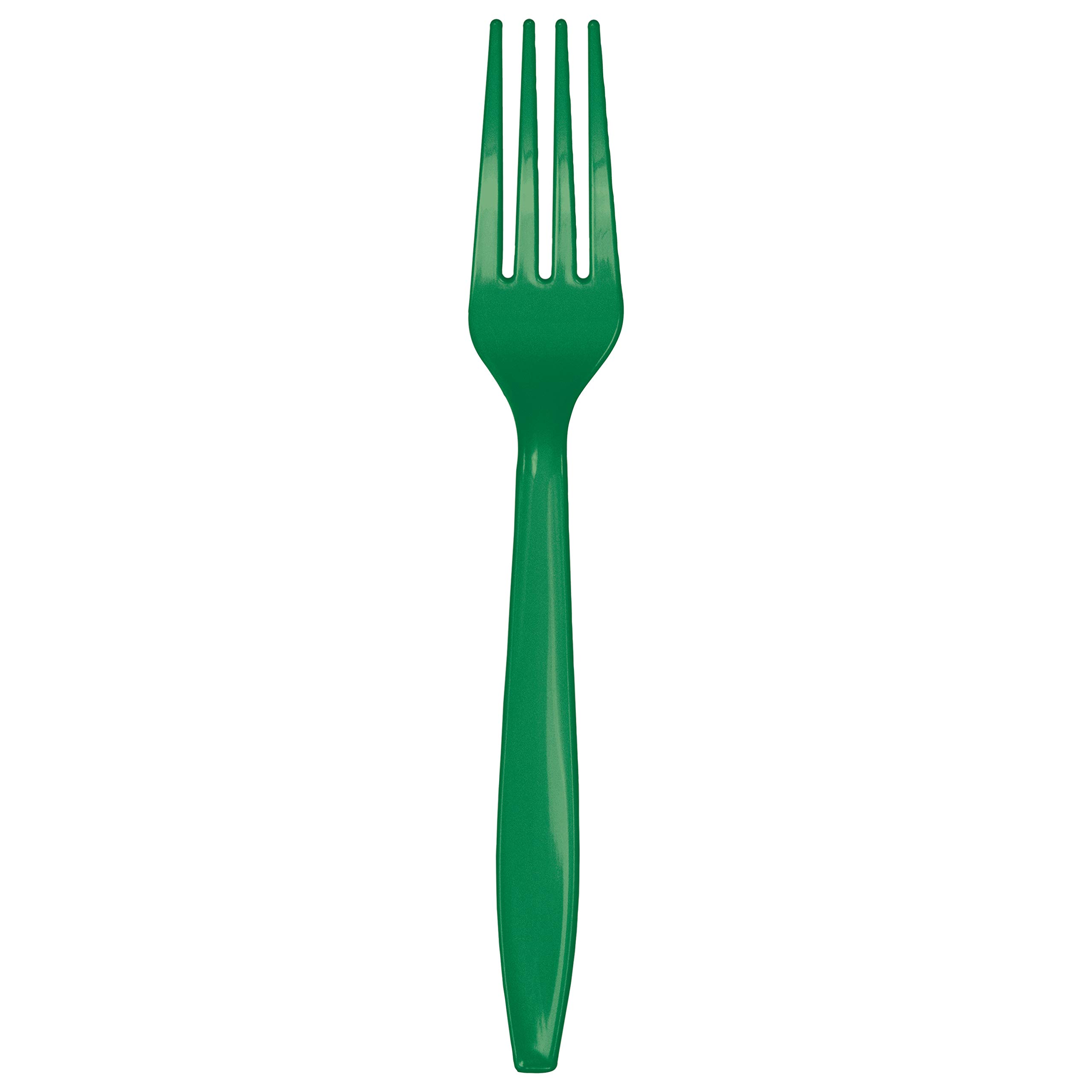 Premium Emerald Green Plastic Forks - 150 Count Disposable Cutlery Set for Parties, Picnics, BBQs & Outdoor Events