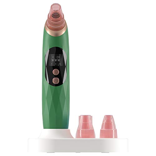iFCOW Rechargeable Blackhead Remover Vacuum - 3 Adjustable Suction Levels with 5 Attachments for Deep Pore Cleaning | Facial Care Tool for Acne, Blackheads & Whiteheads Removal | Perfect for Home Spa & Skincare Routine