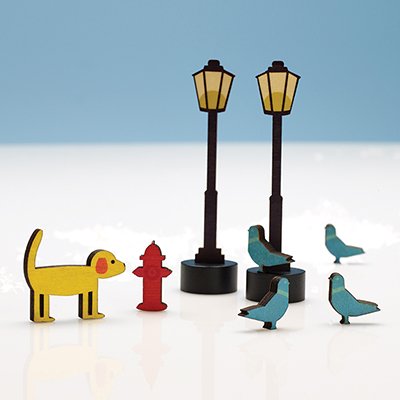 City Scene Urban Holiday Desktop Decor Set - Modern Office & Home Decor for Christmas, New Year, and Seasonal Celebrations - Perfect for Desk Organization, Gift Giving, and Festive Atmosphere