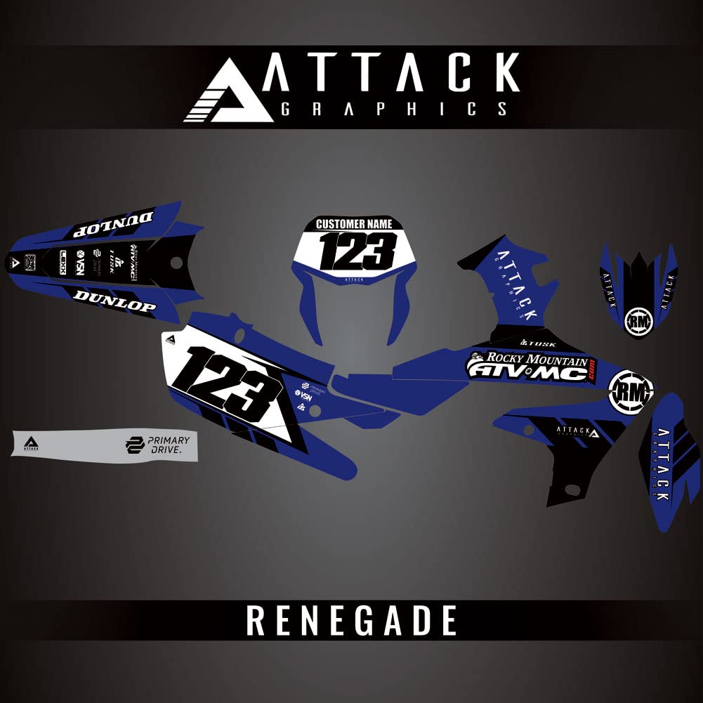 Custom Yamaha WR250F 2022 Complete Bike Graphics Kit by Attack Graphics - High-Quality Dirt Bike Decals for Off-Road Racing & Trail Riding
