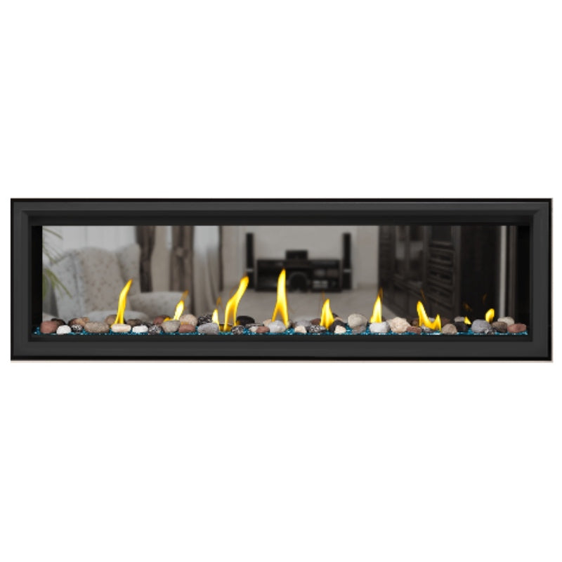 Napoleon Vector 62 See Through Linear Direct Vent Gas Fireplace - LV62N2 | Modern Home Heating Solution for Living Rooms & Patios