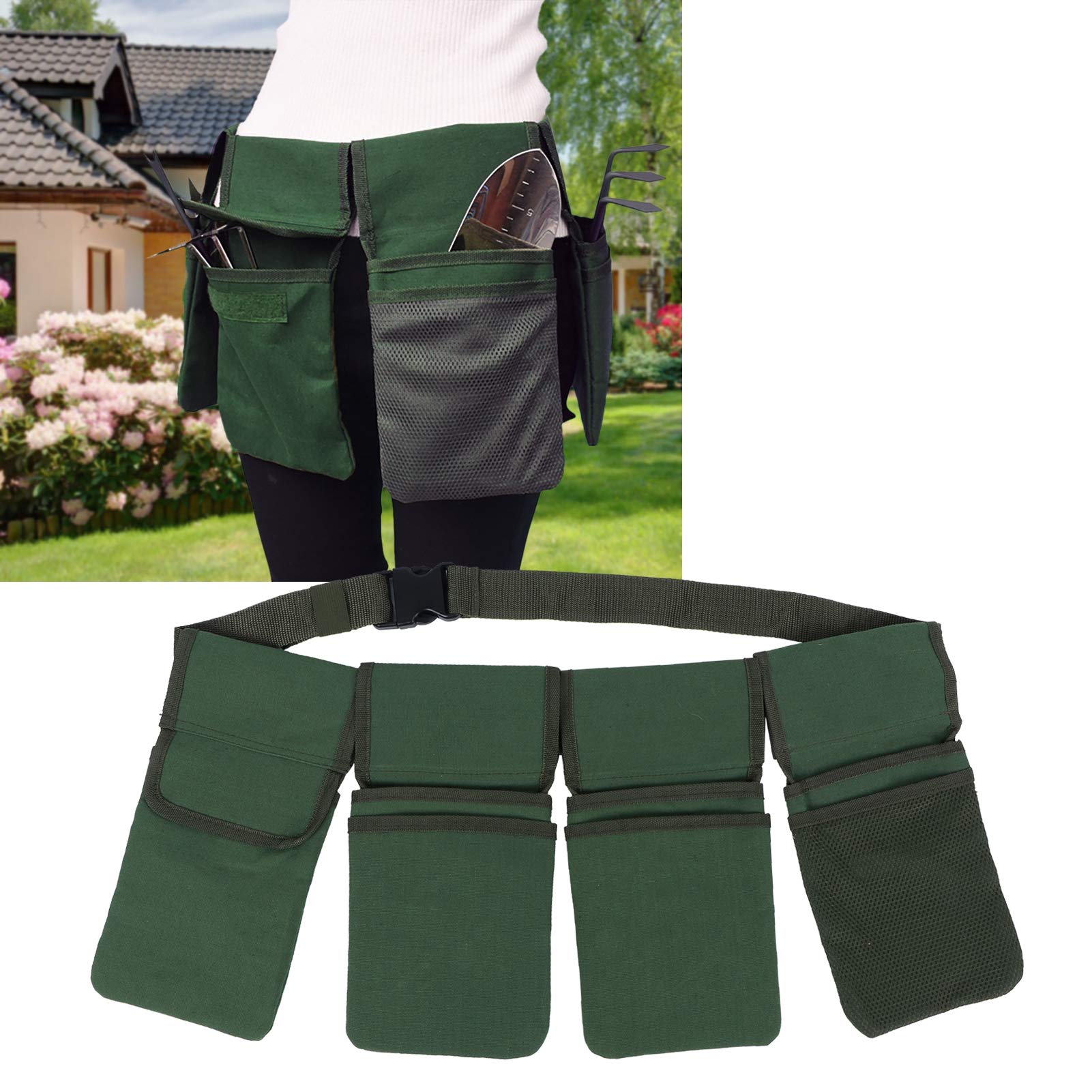 Heavy Duty Garden Tool Belt with Storage Pockets - Durable Canvas Tool Organizer for Men & Women - Perfect for Landscaping, Gardening, and DIY Projects