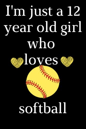 Softball Notebook for 12 Year Old Girls - Perfect Gift for Birthday, Halloween & Christmas - School & Home Use Journal for Young Softball Lovers