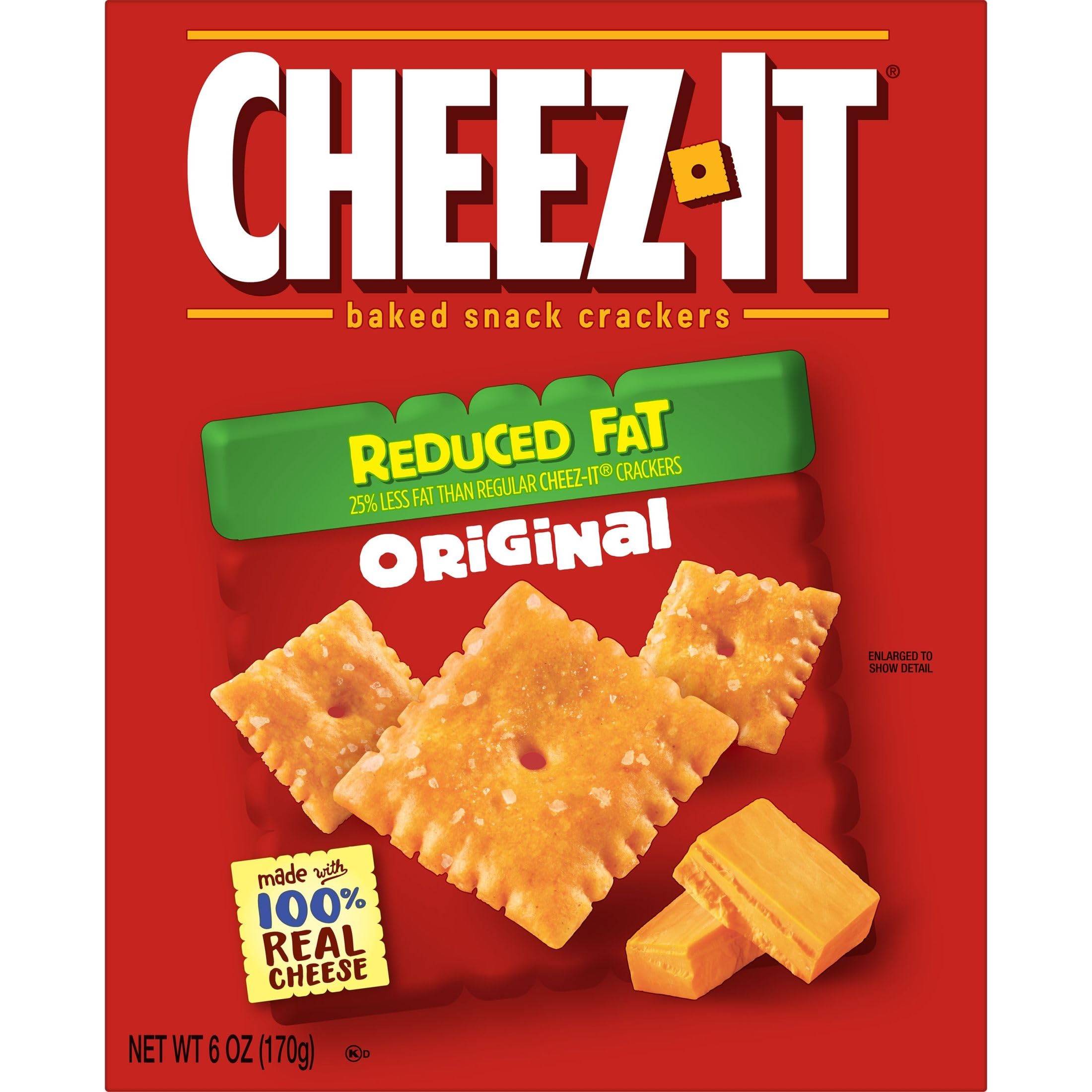 Cheez-It Reduced Fat Original Baked Cheese Crackers - 4.5lb Bulk Case (12 Boxes) | Office Snacks, Kids Lunchbox Treats & Party Food | Perfect for School, Work & Family Gatherings