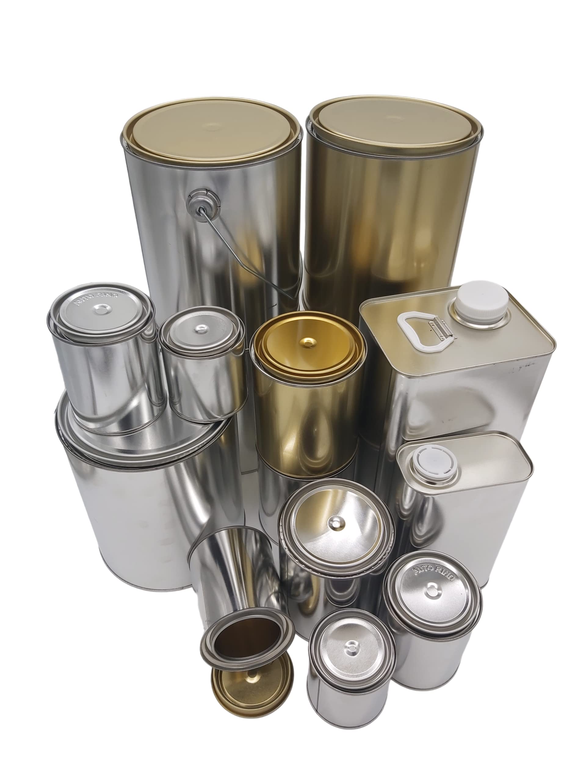 56 Pack Empty Metal Quart Size Paint Cans - Silver Tinplate Unlined Cans with Lids, 100% Recyclable for DIY Projects, Arts & Crafts, Home Storage