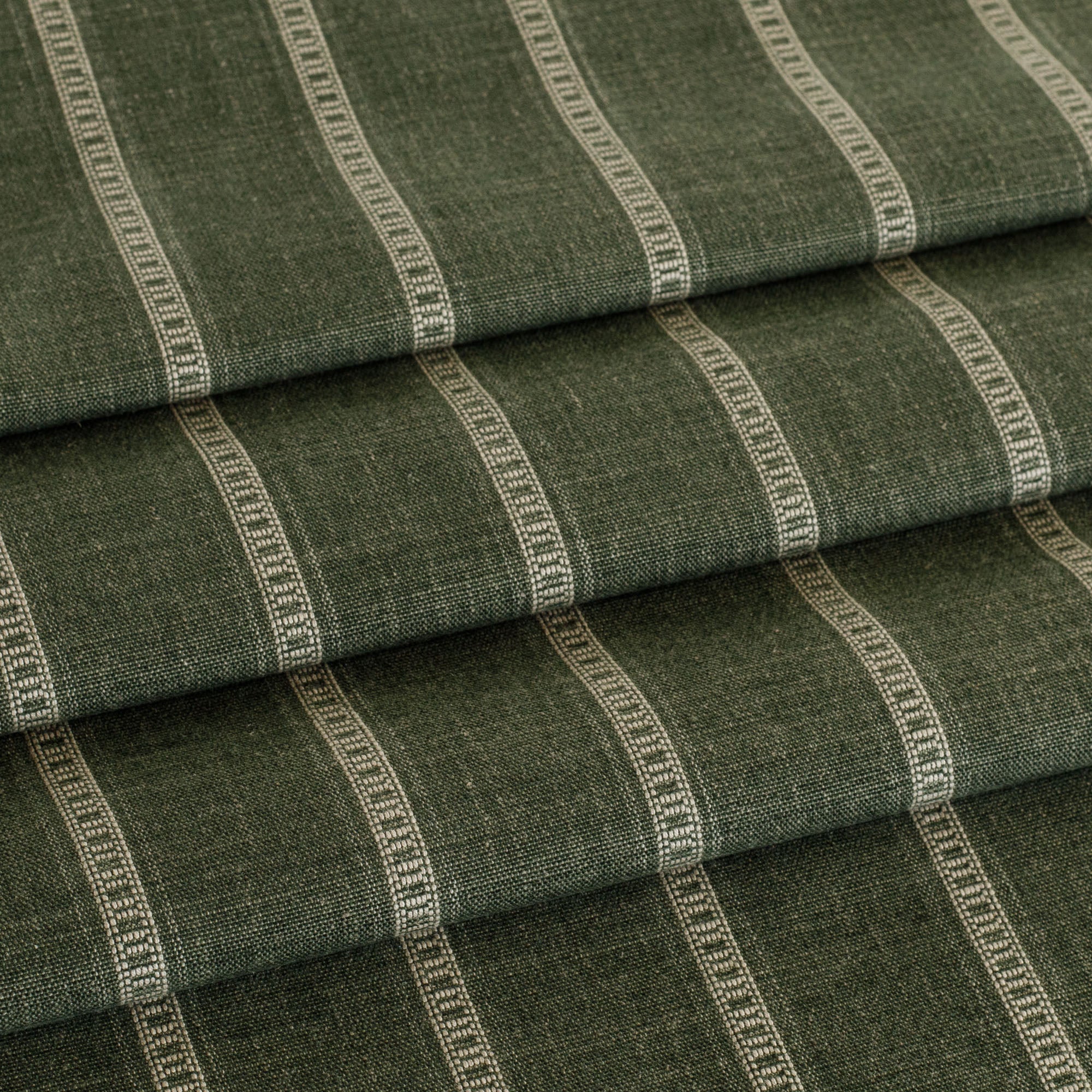 Brunswick Stripe Fabric - Soft Moss Green Upholstery Material for Sofas, Chairs & Home Decor | Premium Textile for DIY Projects & Interior Design