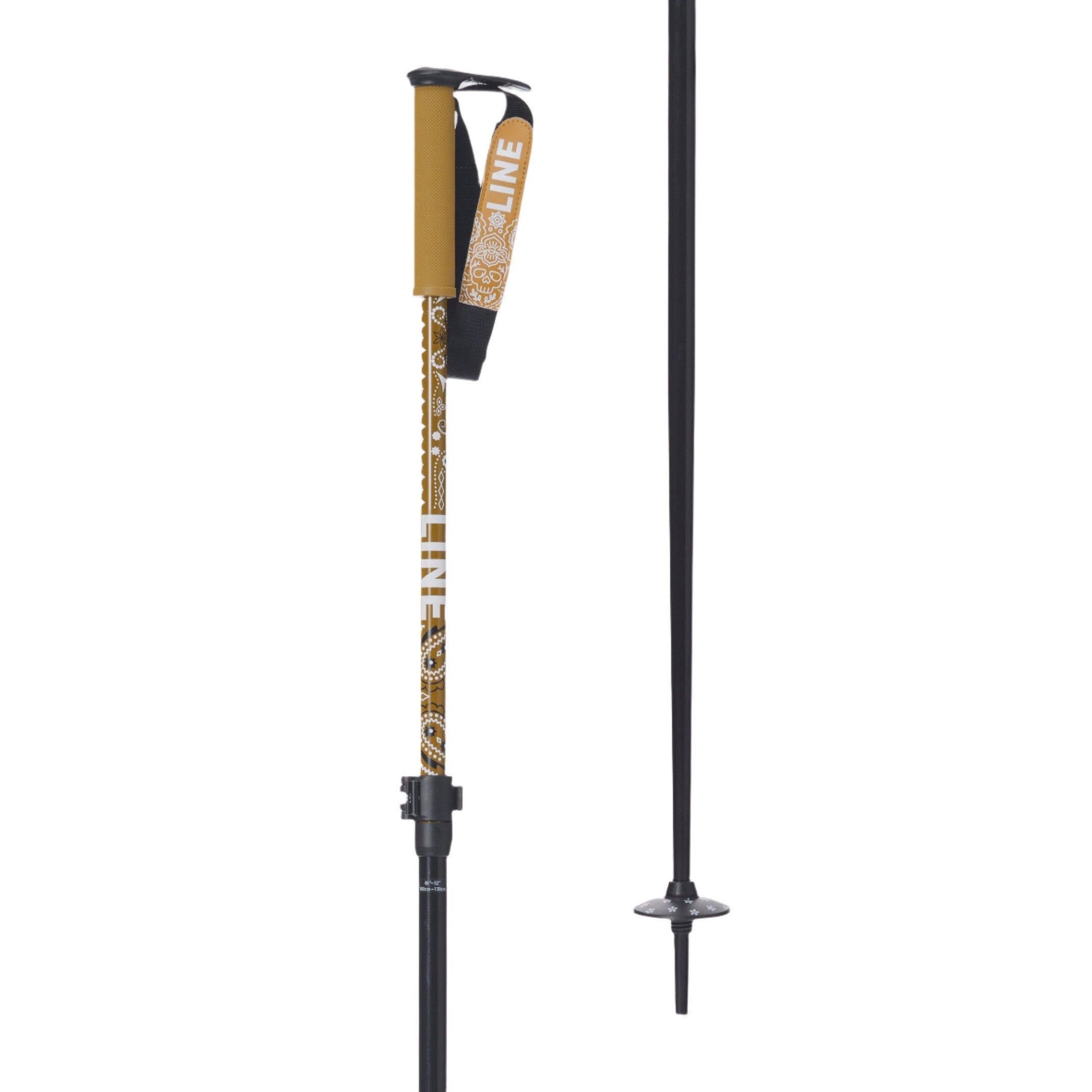 Adjustable Ski Poles with Line Paintbrush - Lightweight Aluminum Poles for Skiing & Snowboarding - Perfect for Downhill, Backcountry & Cross-Country Skiing