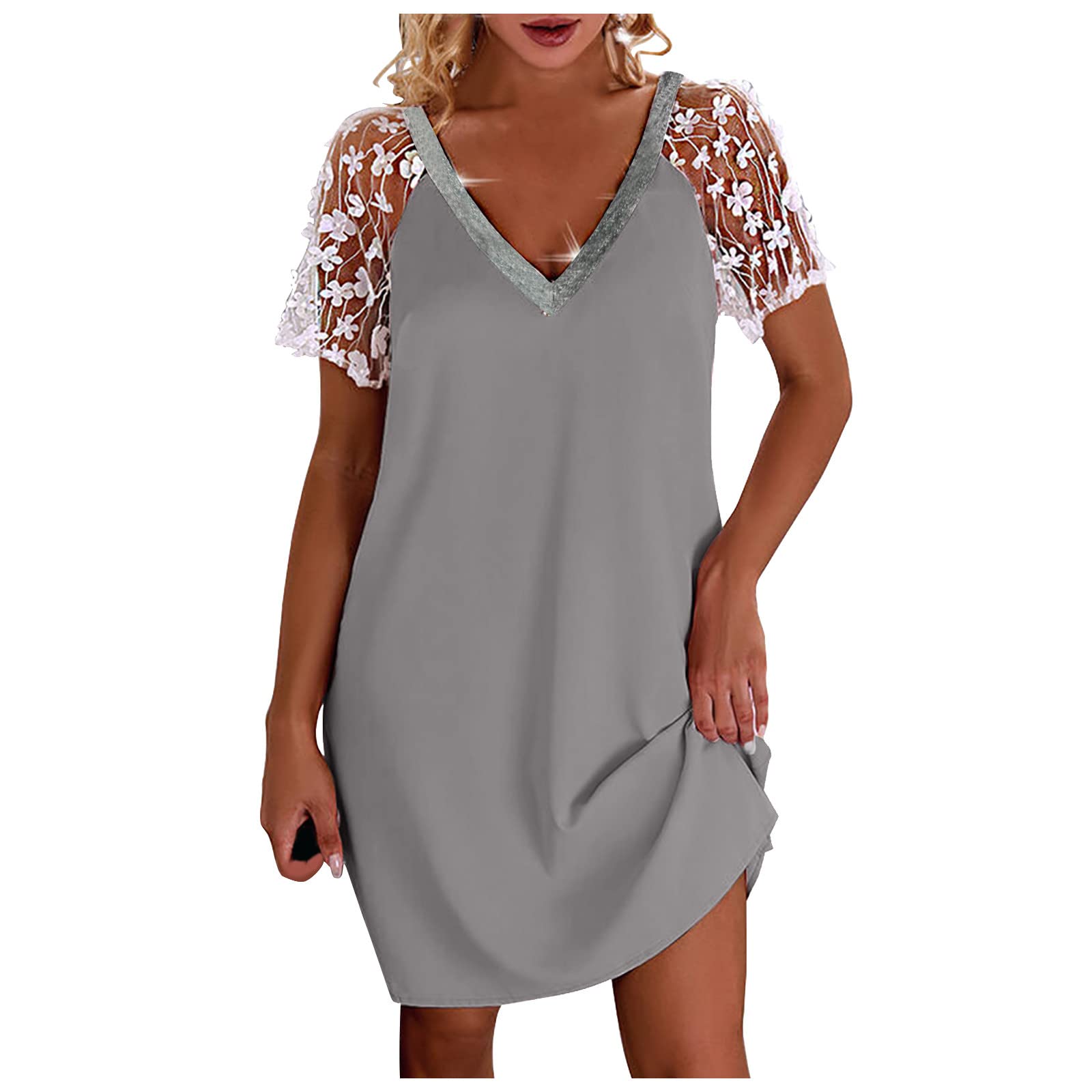 Plus Size Tshirt Dress for Women - Casual Maternity Summer Boho Sundress with Side Split, Short & High Slit Maxi Dress Sizes S-2XL | Perfect for Beach, Vacation & Everyday Wear
