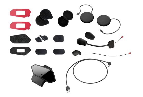 Sena 50R Motorcycle Bluetooth Headset Mounting Kit with Harman Kardon Speakers & Noise-Canceling Mic (50R-A0202) - Black | Perfect for Motorcycle Riders & Adventure Enthusiasts