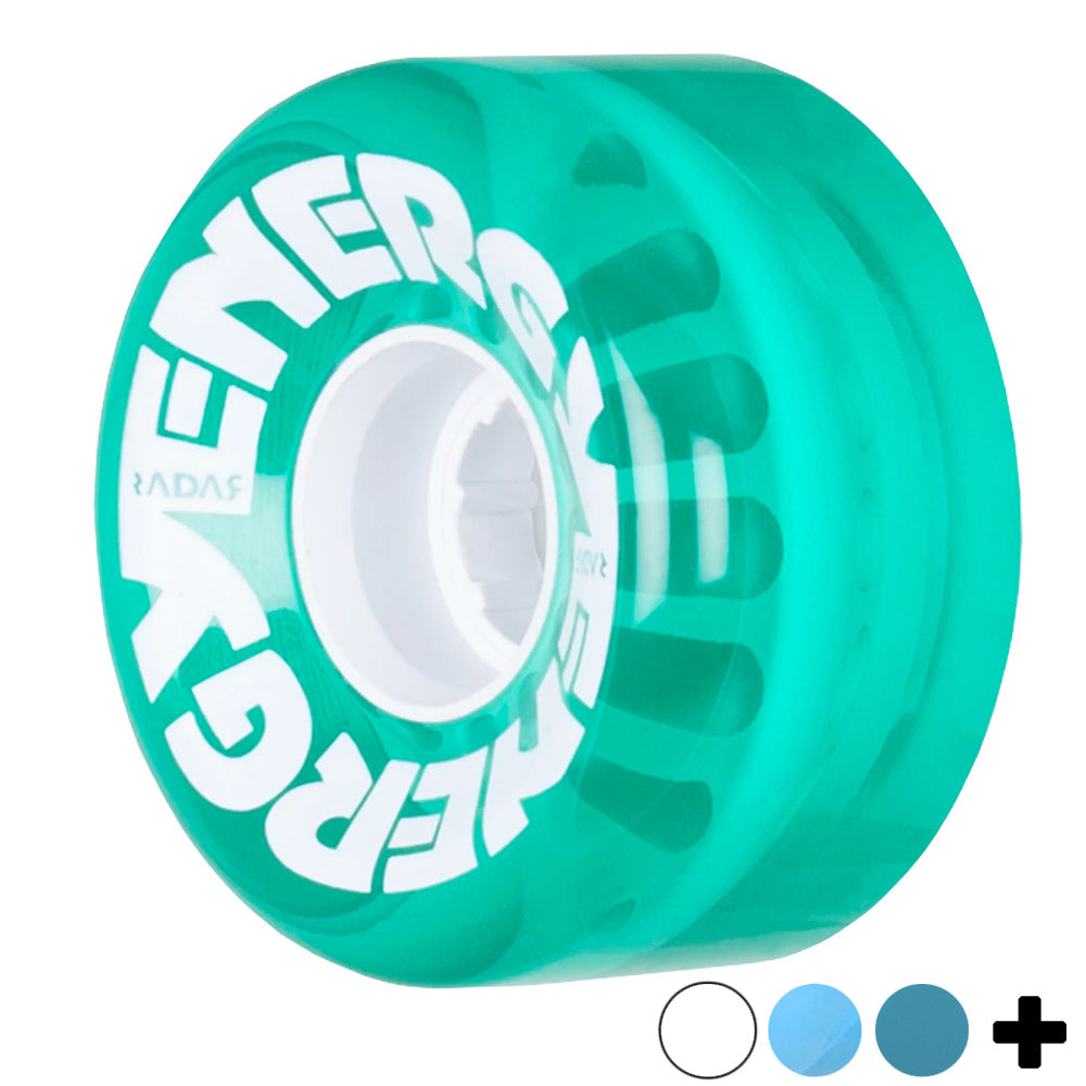 Radar Energy 62mm Quad Wheels - 4 Pack Set for Skateboards, Longboards & Roller Skates | High-Performance Urethane Wheels for Smooth Riding & Durability