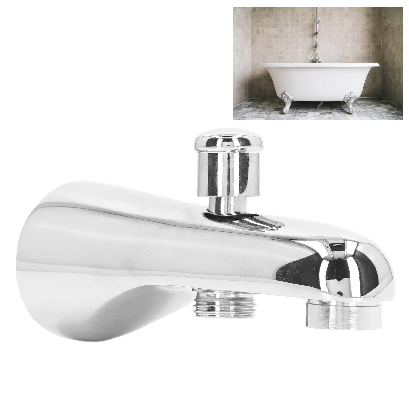 Garosa G1/2 Semicircle Concealed Bathtub Faucet Spout with Shower Diverter - Durable Brass Tub Spout & Bathroom Accessory for Modern Home Renovation | Perfect for Bathroom Upgrades & Spa-Like Shower Experience