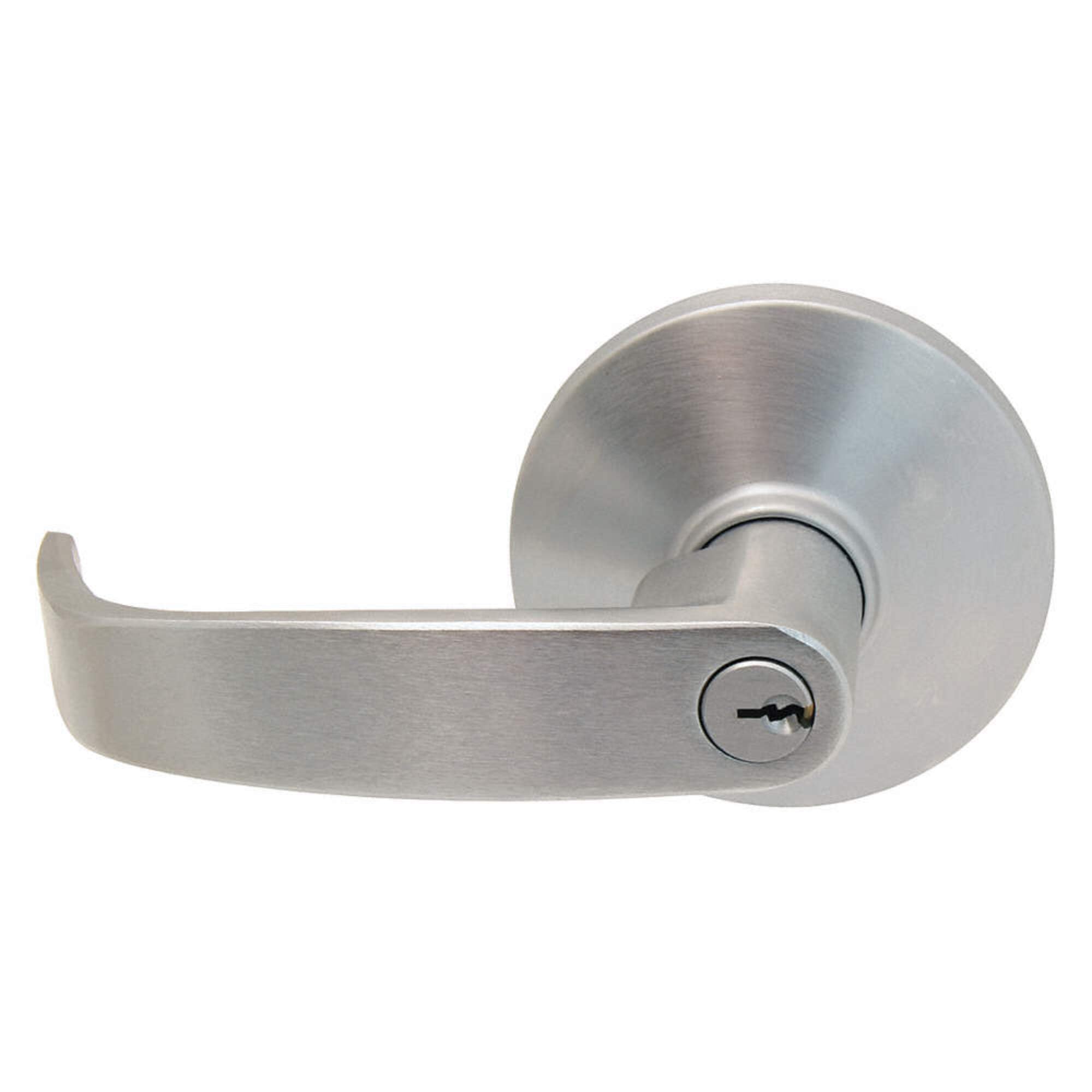 Premium Exterior Door Lever Handle in Satin Chrome Finish - Durable & Stylish Hardware for Home Entry Doors, Patio Gates, and Office Buildings