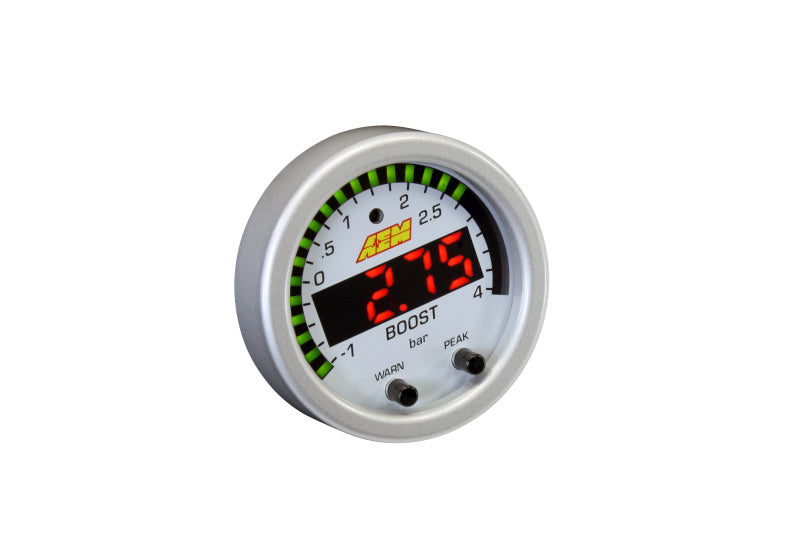 AEM X Series Boost Pressure Gauge Kit - 30inHg to 60psi - High Performance for Turbocharged & Supercharged Vehicles - Perfect for Racing, Tuning & Engine Monitoring