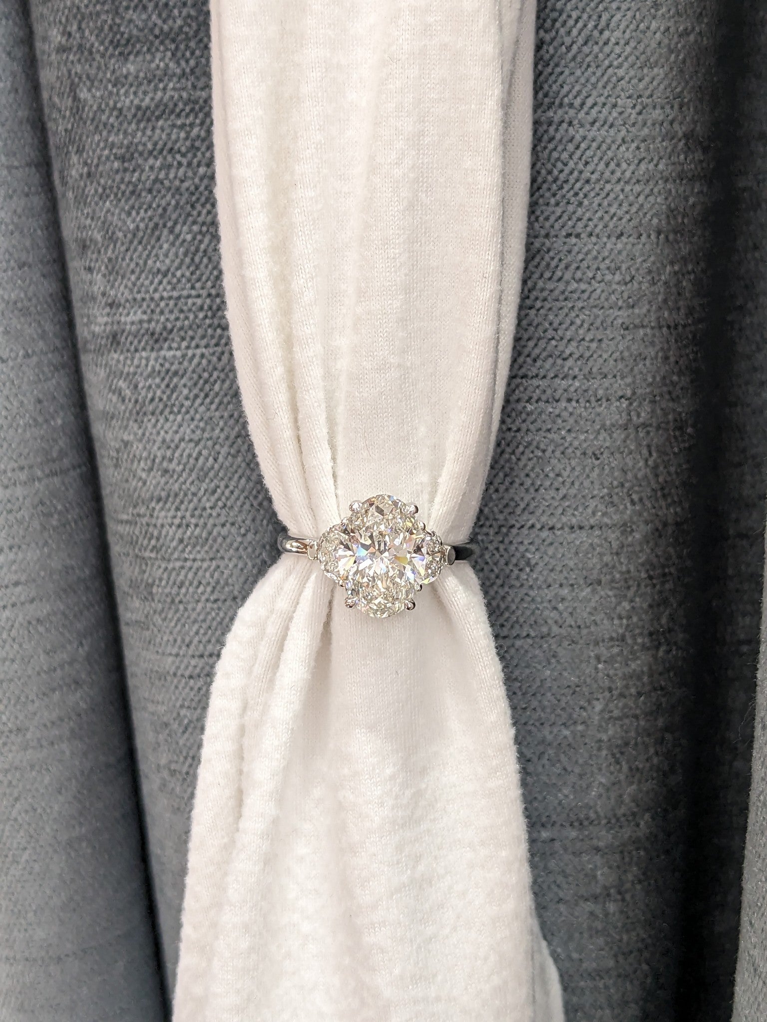 Claire Three Stone Solitaire Engagement Ring - 14K White Gold Diamond Ring for Women - Perfect for Proposals, Anniversaries & Special Occasions