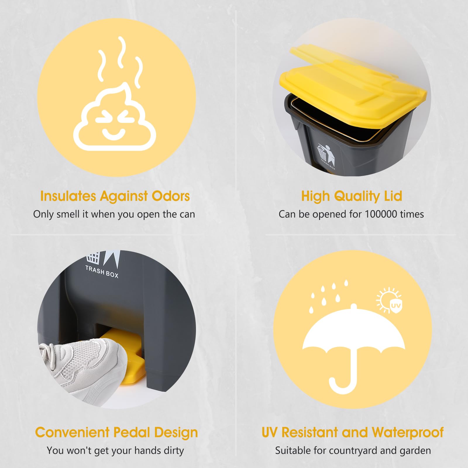 **Large 20L Dog Poop Scooper with Removable Inner Bucket & 90 Waste Bags – 37