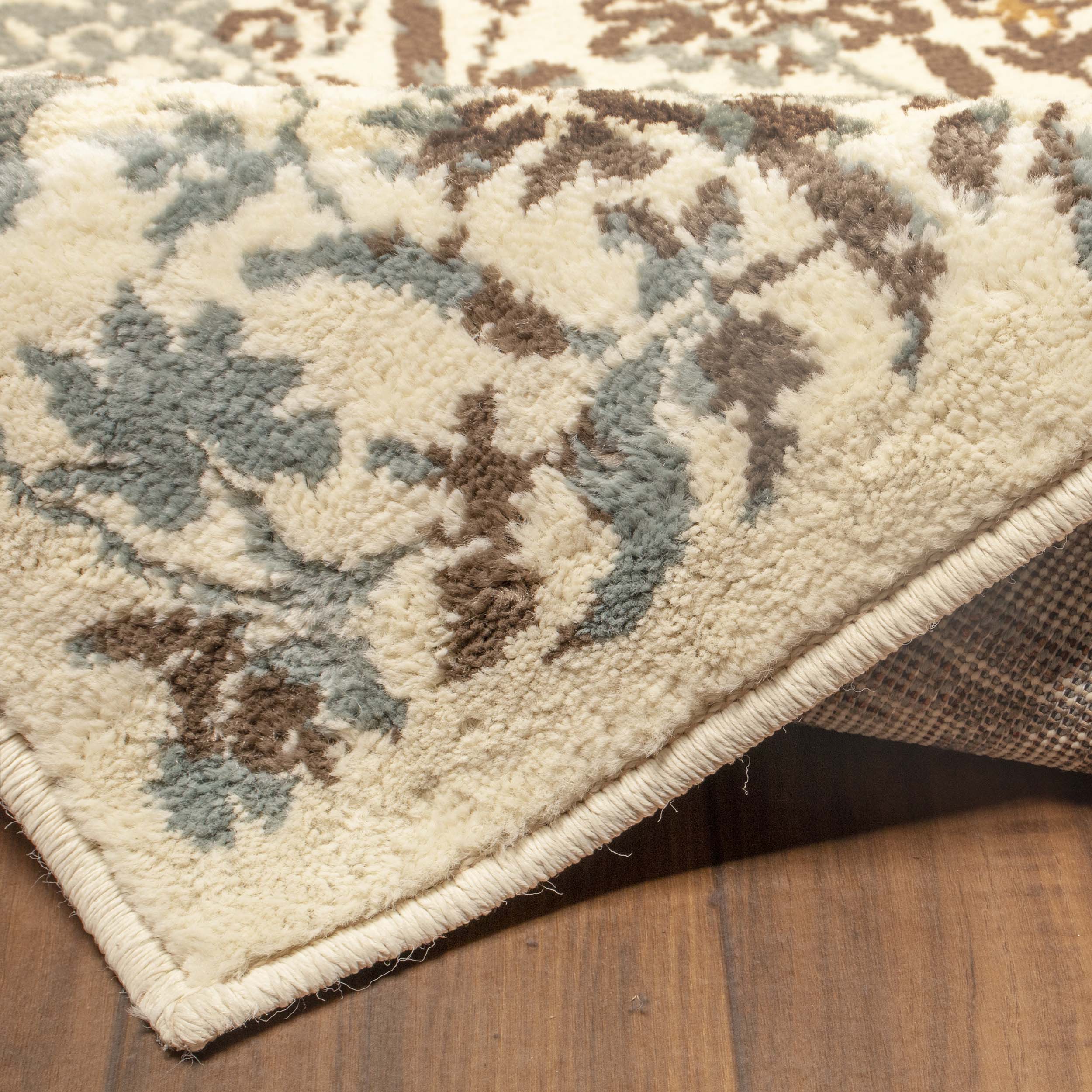 Ariza Transitional Floral Indoor Area Rug - Non-Slip Soft Living Room Carpet Runner for Bedroom, Hallway, Entryway - Home Decor Floor Mat
