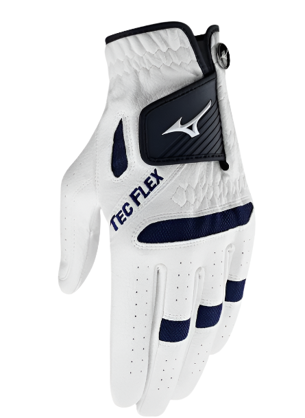 Mizuno Tec Flex Baseball Glove for Men - Left Hand Throw, White Leather - Perfect for Infield, Outfield & Training Practice