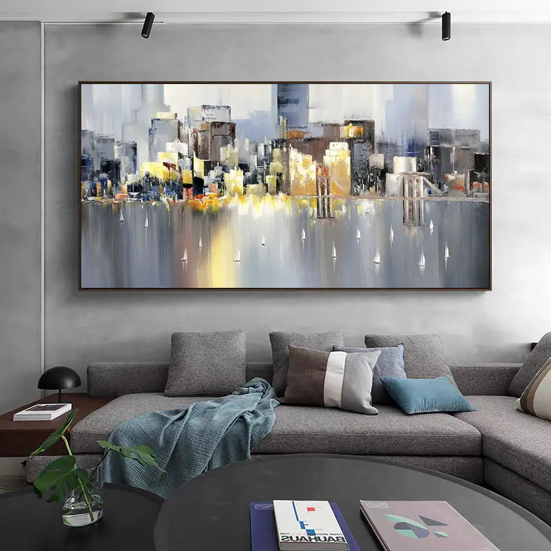 Urban Landscape Painting #UL 008 - Modern Wall Art for Home & Office Decor - Perfect for Living Room, Bedroom or Workspace