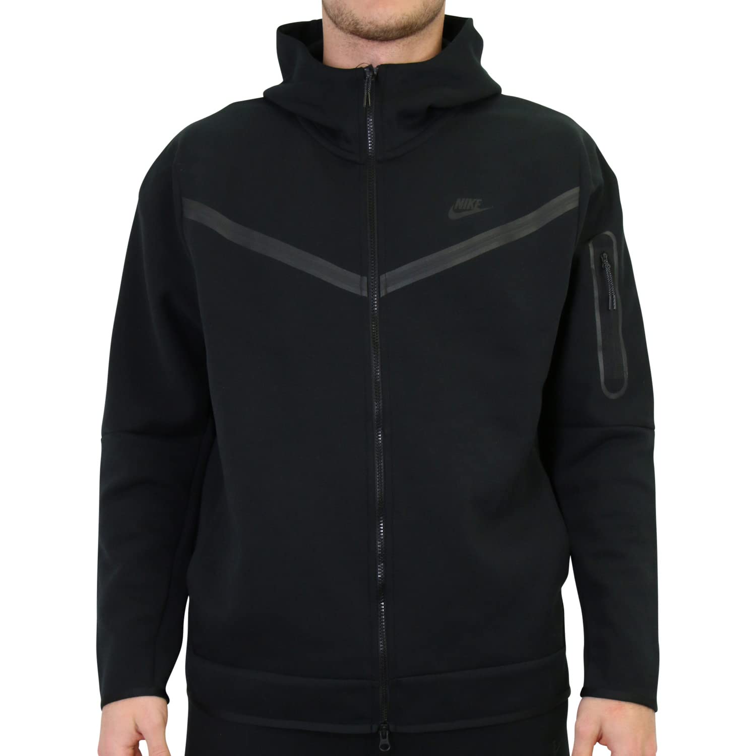 Nike Tech Fleece Full-Zip Hoodie - Black Men's & Women's Athletic Jacket for Running, Gym & Casual Wear