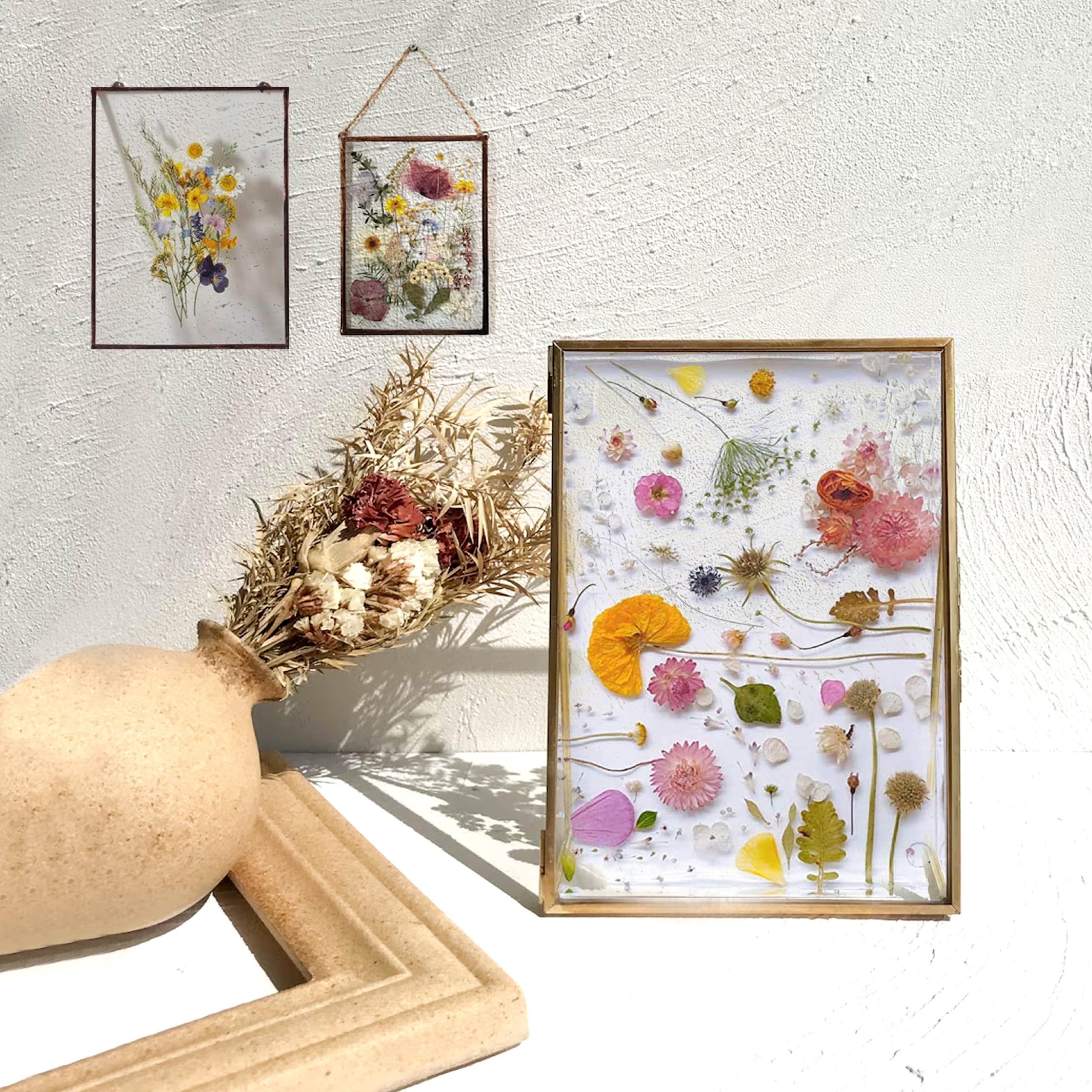 KBTrading Large Wooden Flower Press - 11x11 Inch, 10 Layers - DIY Botanical Press Kit for Adults & Kids with Storage Bag - Perfect for Herbarium, Scrapbooking & Nature Crafts