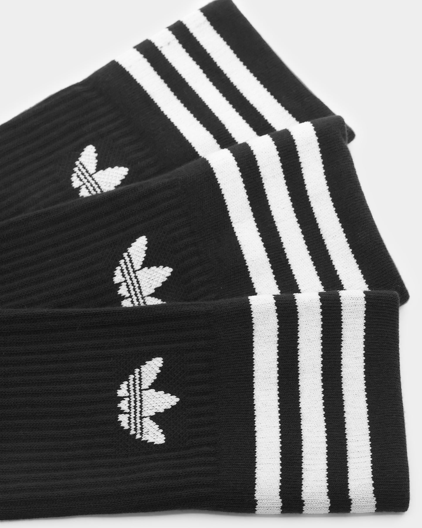 Adidas Solid Crew Socks 3-Pack (Black/White) - Comfortable Athletic Socks for Running, Gym & Everyday Wear
