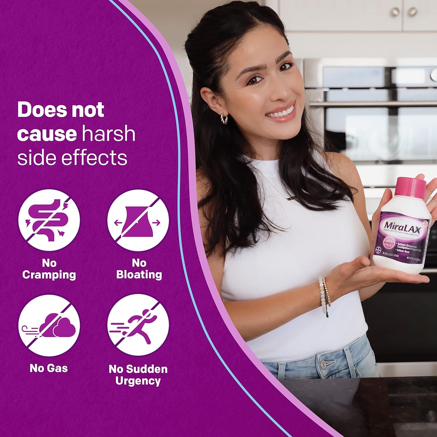 Miralax Laxative Powder Packets - 1 Dose (30 Count) | Gentle Constipation Relief for Adults & Kids | Travel-Friendly & Easy to Use at Home or On-The-Go