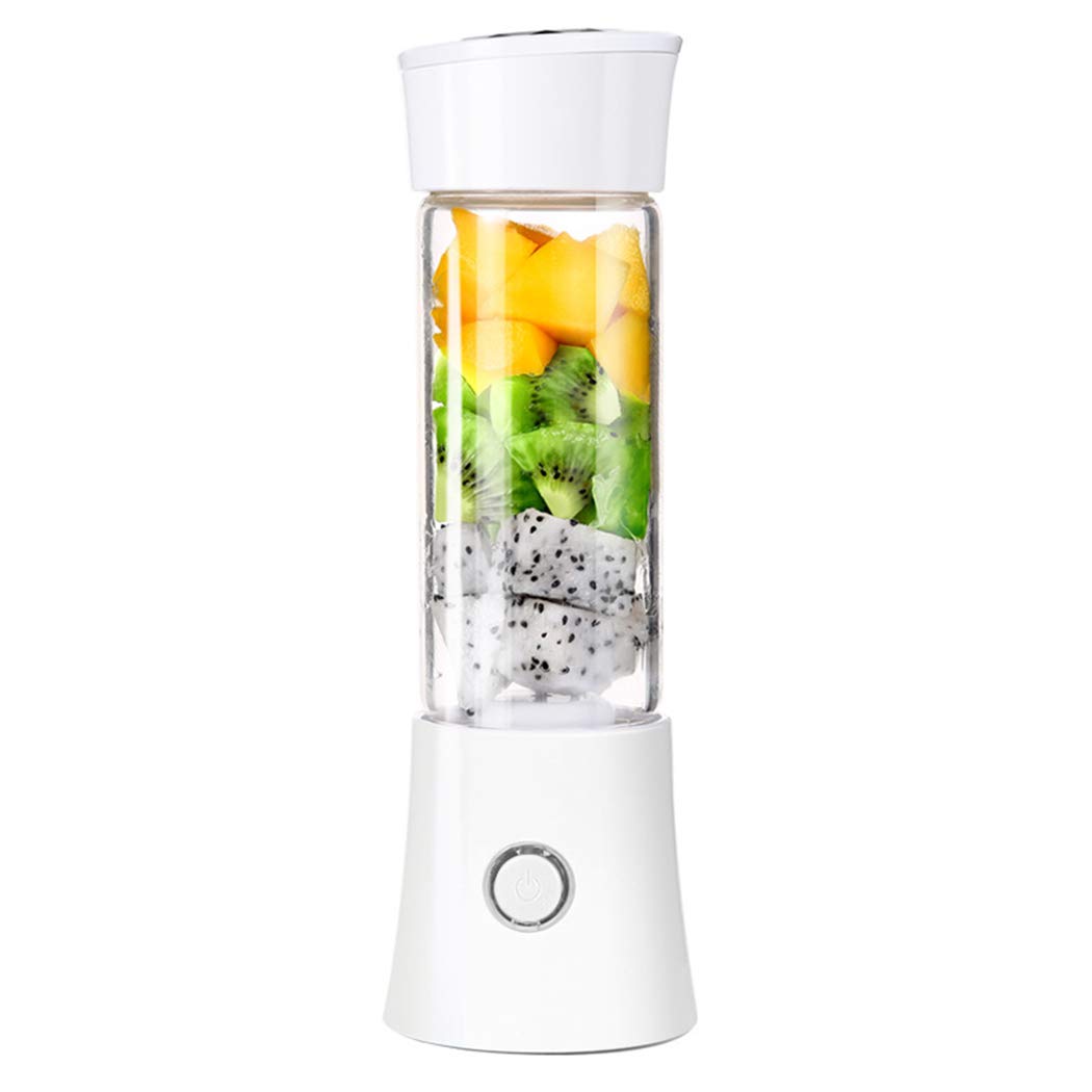 USB Rechargeable Portable Blender - 480ml High-Speed Personal Smoothie Maker with BPA-Free Borosilicate Glass Cup | Perfect for Home, Kitchen, Office, Travel & Outdoor Activities | Cordless, Compact & Easy to Clean
