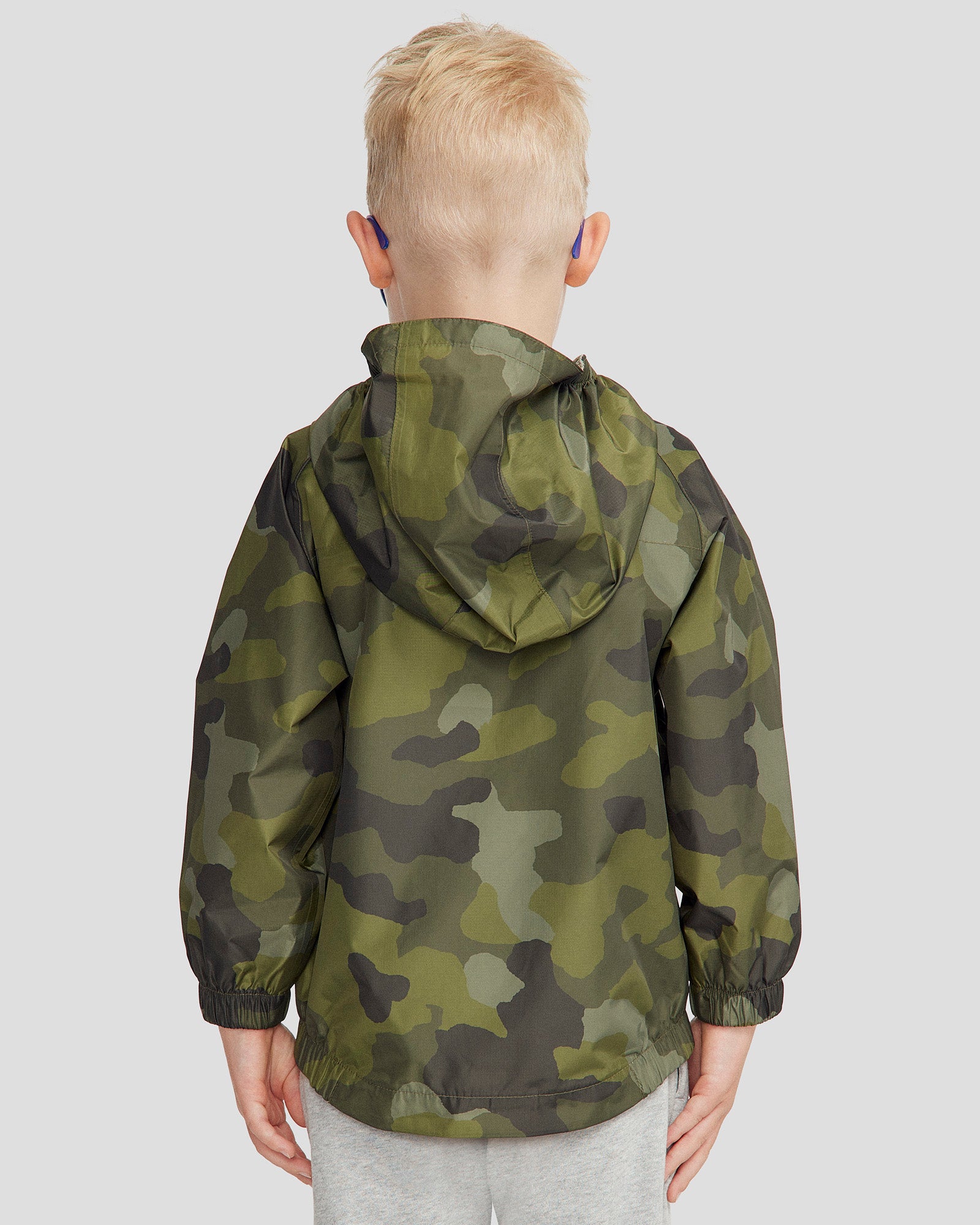 2L Kids Rain Jacket - Light Moss Tree Camo Print Waterproof Jacket for Boys & Girls | Perfect for Outdoor Play, School & Rainy Day Adventures