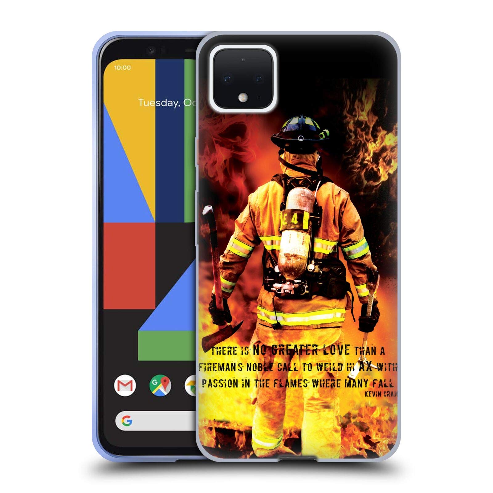 Jason Bullard Fireman's Noble Call Firefighter Soft Gel Case for Google Pixel 4 XL - Durable Protection for Everyday Use and Emergency Scenarios