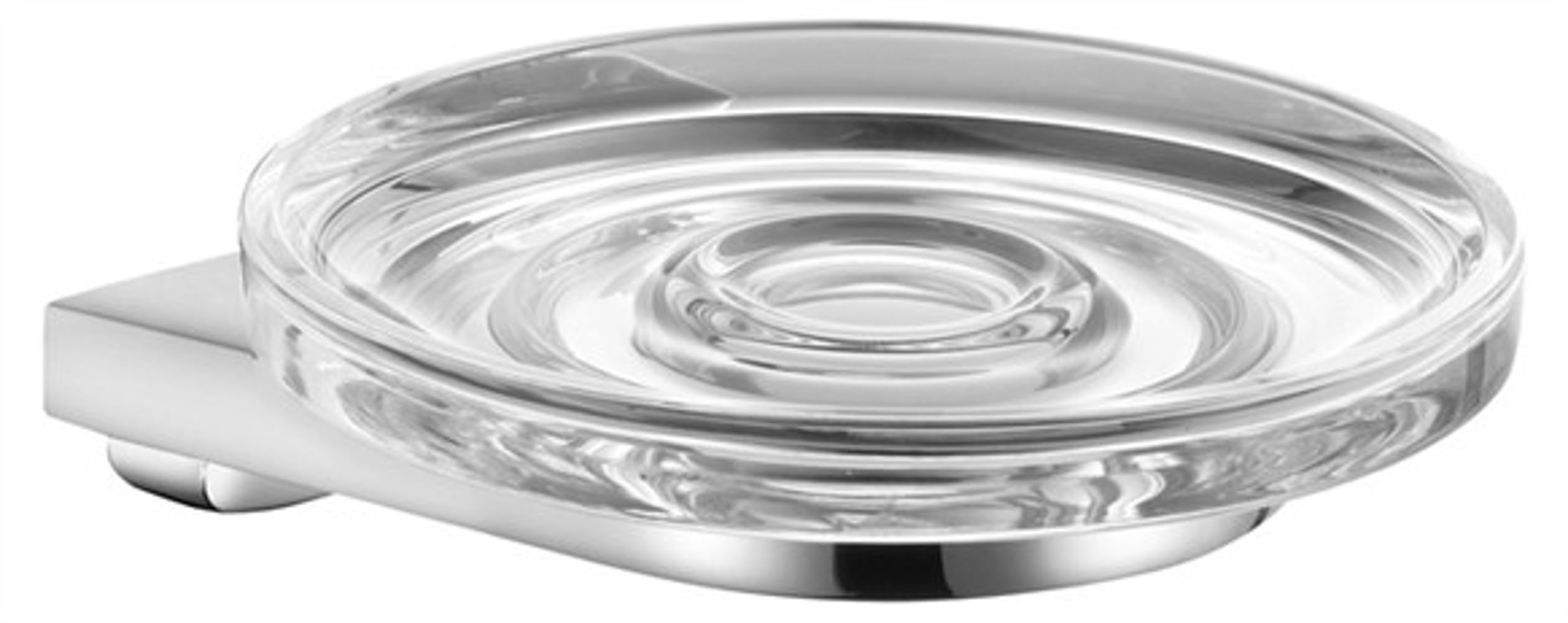 Chrome Crystal Soap Dish Holder - Elegant Bathroom Organizer for Shower, Sink Countertop, and Spa Decor