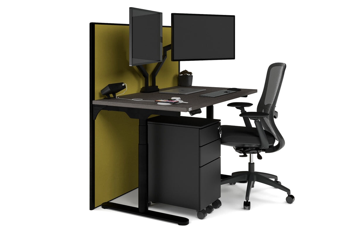 Flexi Premium Height Adjustable Single Workstation [1400L x 700W] - Ergonomic Standing Desk for Home Office, Gaming & Study - Electric Sit Stand Desk with Memory Function