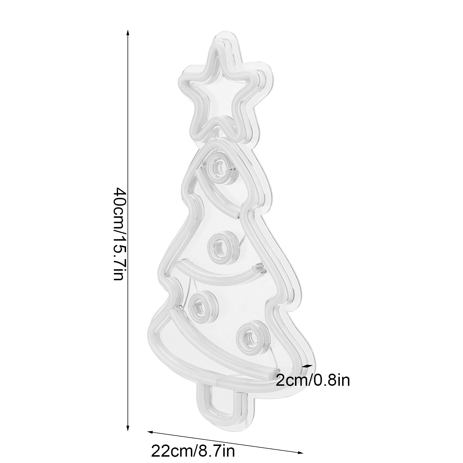 USB Powered LED Neon Sign - Christmas Tree Neon Light for Wall Decor, Kids Room, Bar, Wedding & Birthday Party | Novelty Lighting for Home, Leisure & Proposals | Energy Efficient LED Signboard Lights