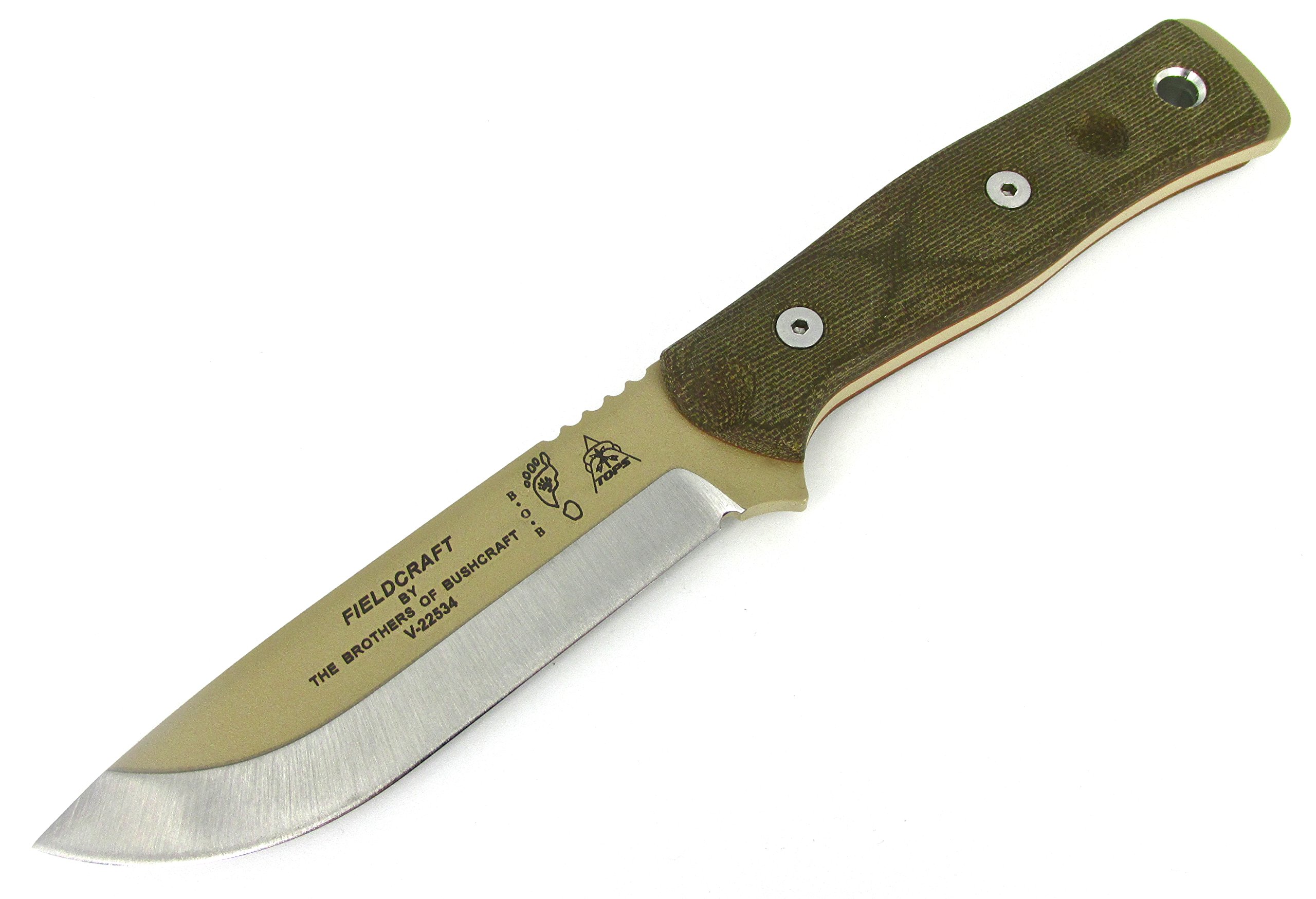 B.O.B. Brothers of Bushcraft Survival Knife - Coyote Tan Tactical Fixed Blade for Outdoor Camping, Hunting & Emergency Preparedness