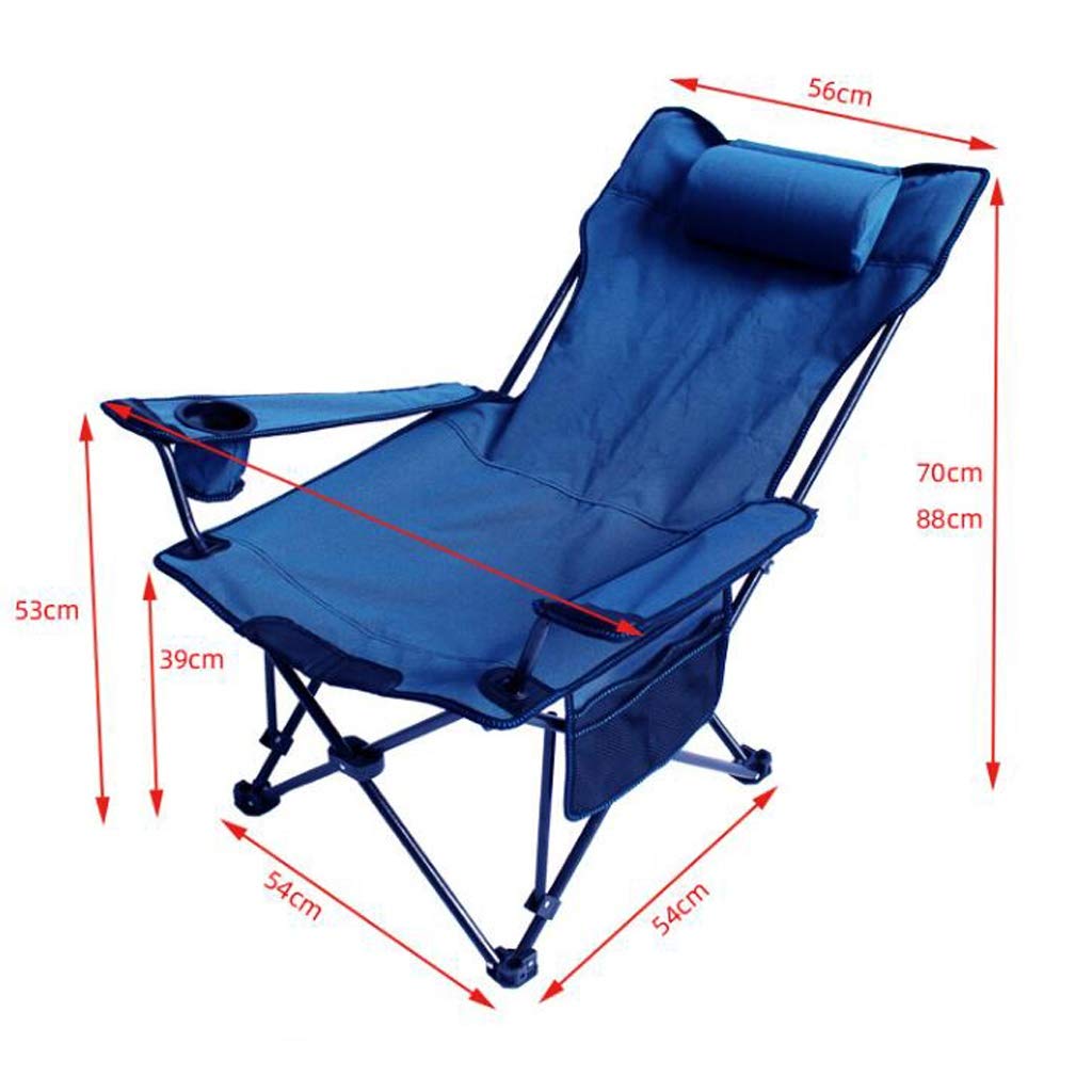 Portable Folding Chair - Lightweight Outdoor Camping Chair with Oxford Fabric & Metal Frame for Beach, Fishing, Picnics, Backyard & Travel (Blue) - Perfect for Camping Trips, Beach Relaxation & Outdoor Events