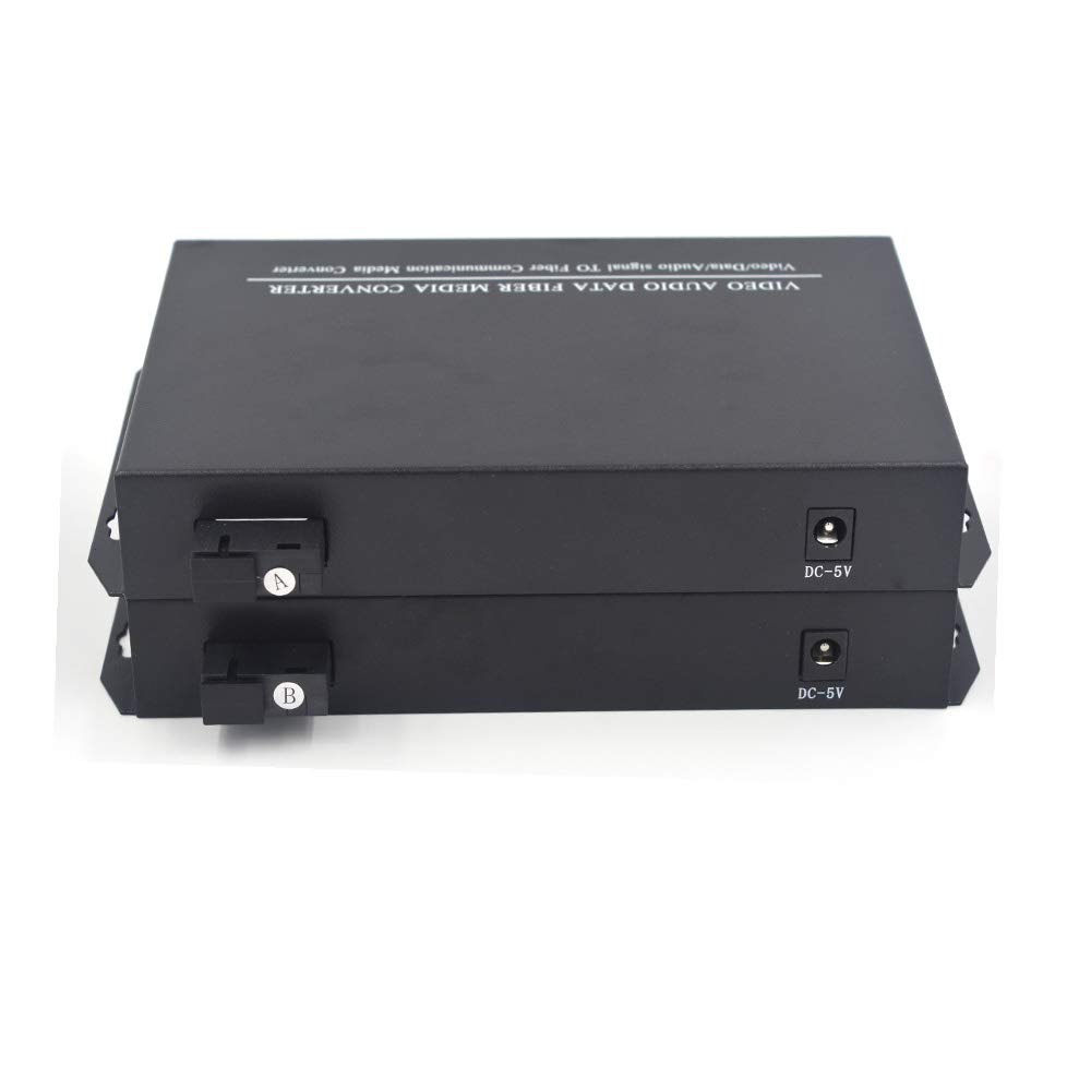 8-Channel PCM Voice Telephone Over Fiber Optic Multiplexer with SC Port & 10/100Mbps Ethernet - Telephone Converter/Extender for Office, Data Center & Telecom Applications