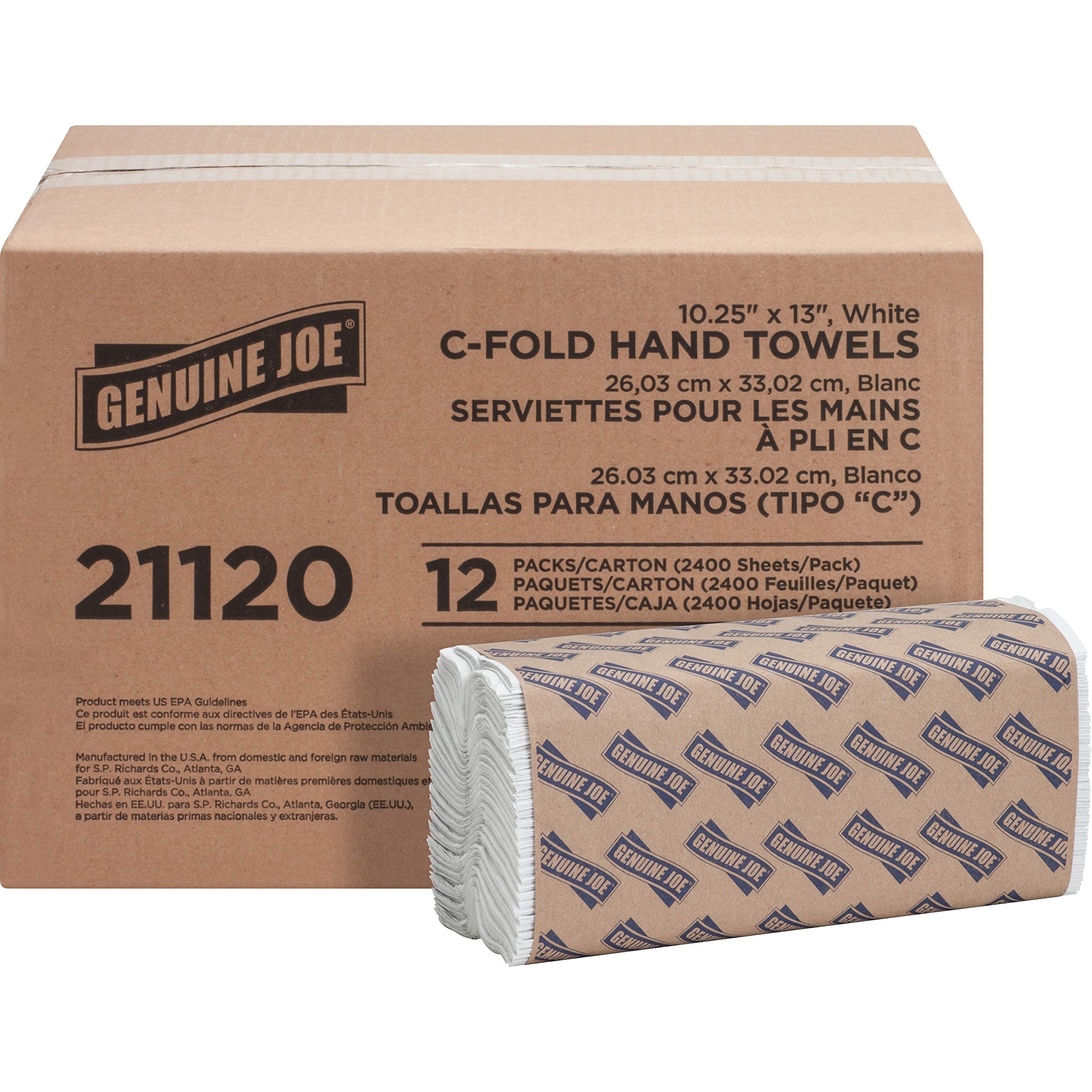 Genuine Joe C-Fold Hand Towels - 1-Ply, 10.25