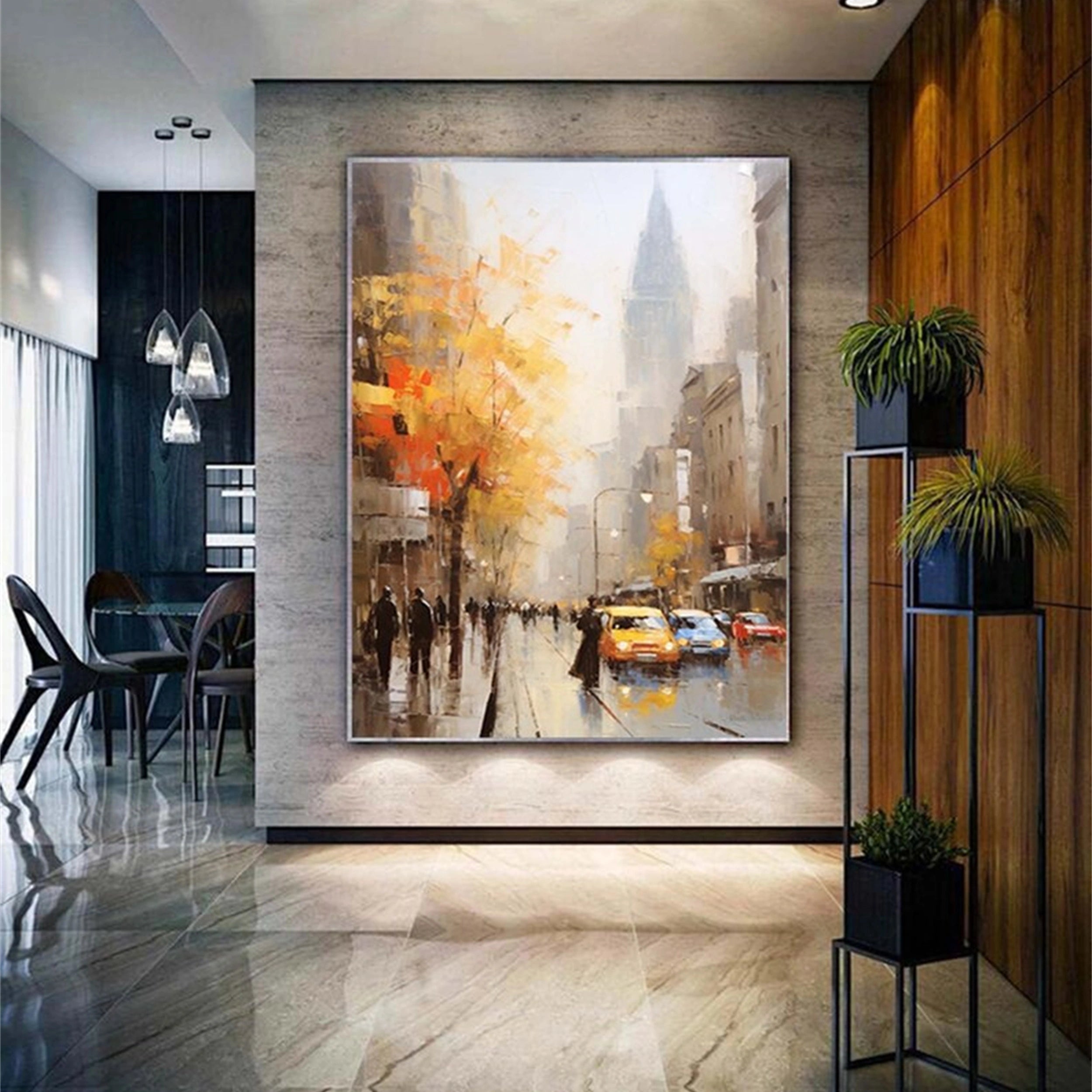 Urban Landscape Painting #UL 028 - Modern Wall Art for Living Room, Office & Bedroom Decor