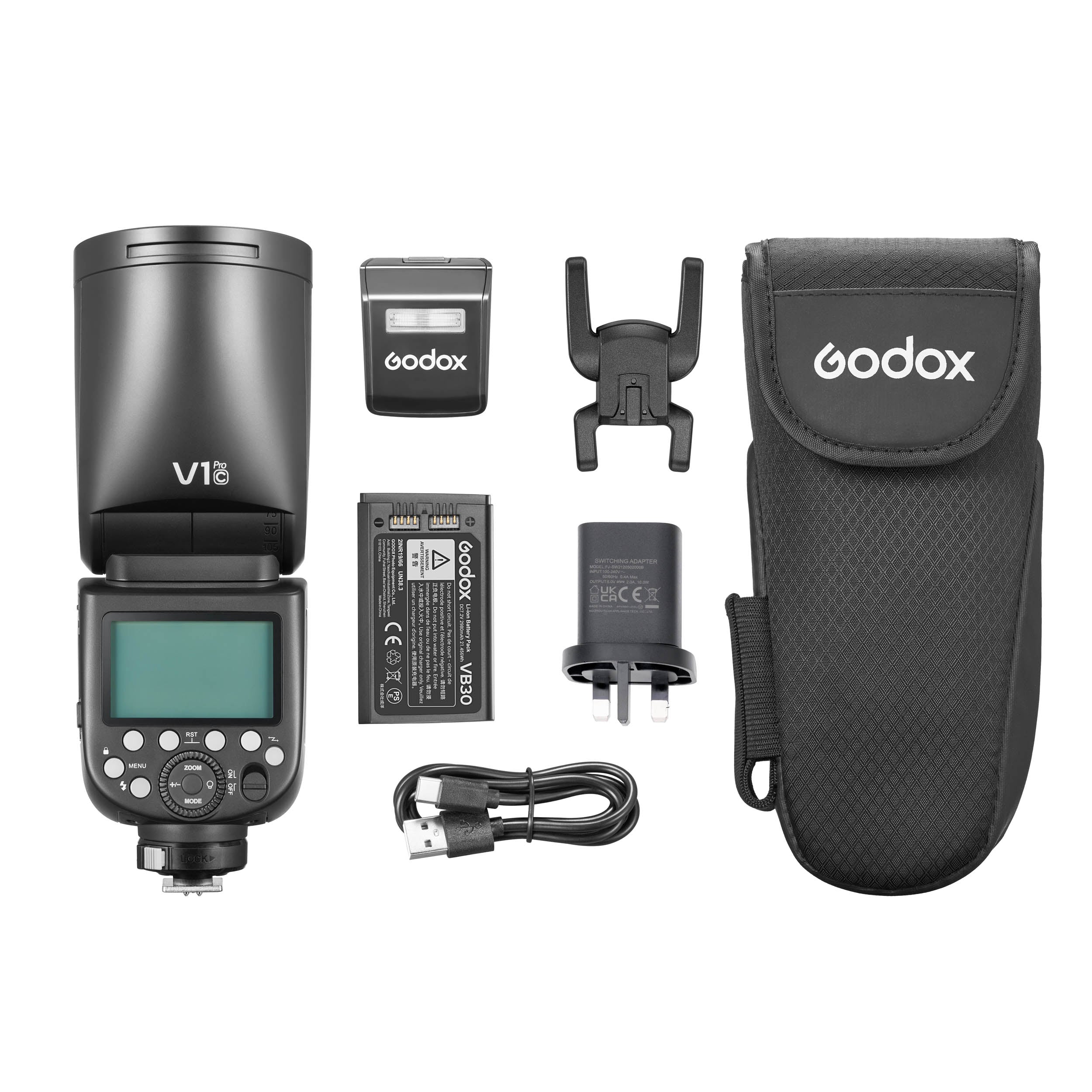 Godox V1 PRO Professional Round Head TTL Speedlite Flash for Canon Nikon Sony DSLR Cameras - Perfect for Wedding, Portrait & Studio Photography